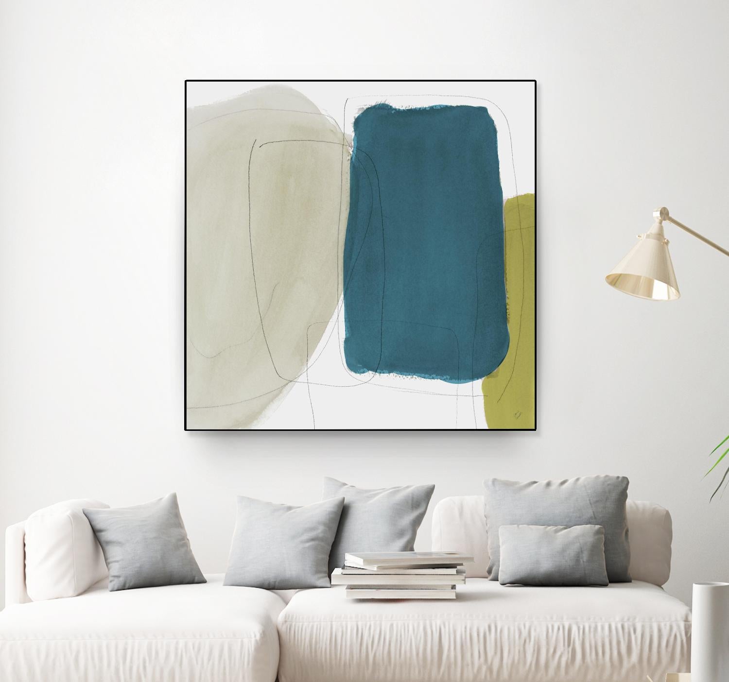 Beige And Navy Abstract by Lanie Loreth on GIANT ART - abstract