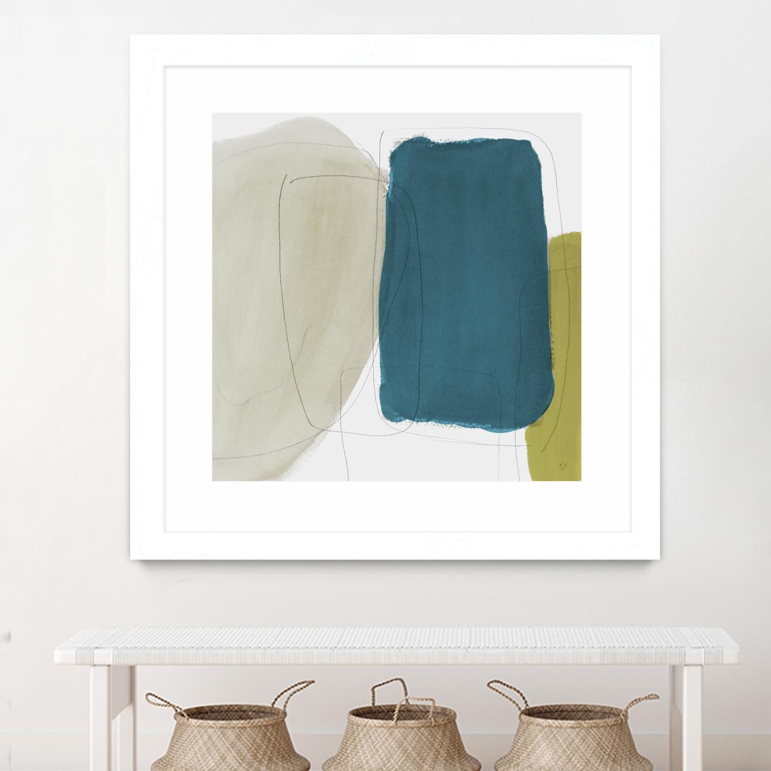 Beige And Navy Abstract by Lanie Loreth on GIANT ART - abstract