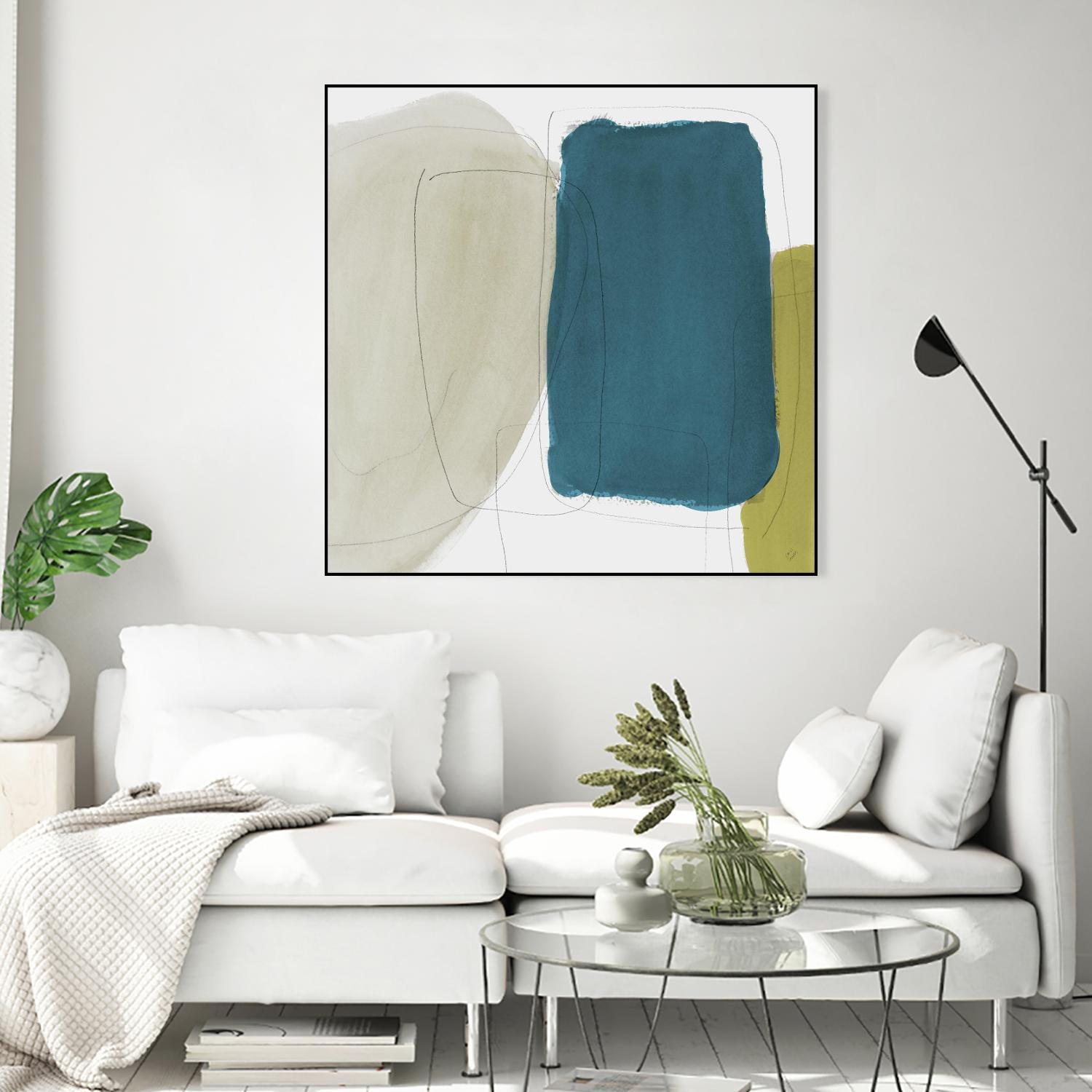 Beige And Navy Abstract by Lanie Loreth on GIANT ART - abstract