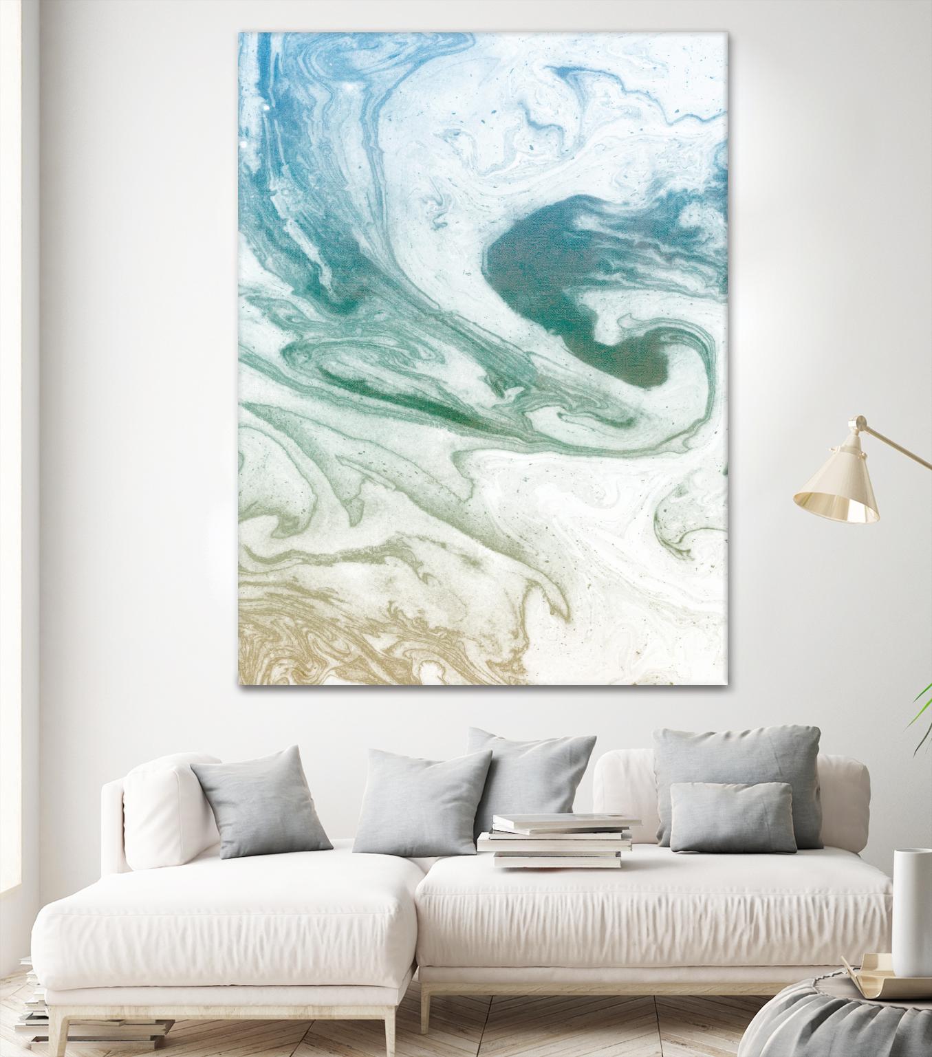 Deep Waves by Susan Bryant on GIANT ART - blue Abstract
