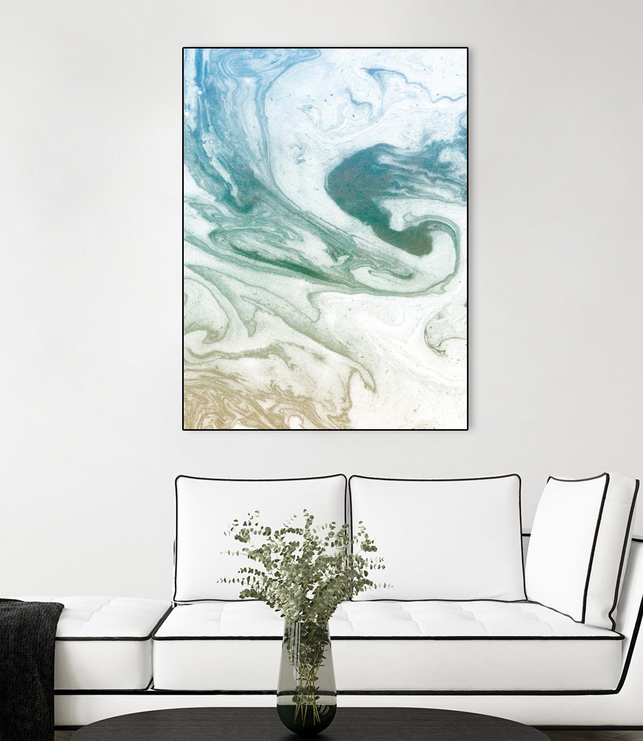 Deep Waves by Susan Bryant on GIANT ART - blue Abstract