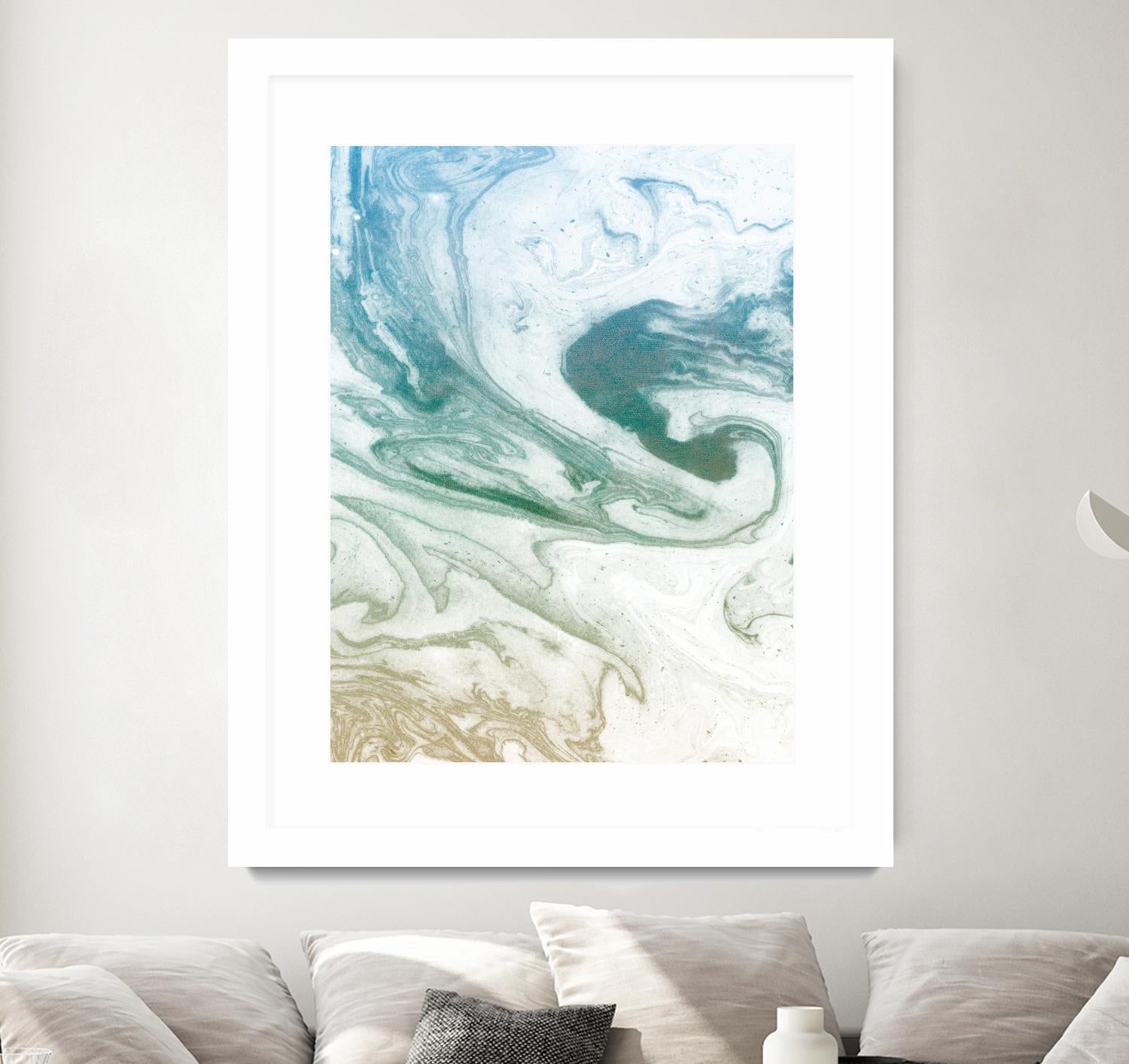 Deep Waves by Susan Bryant on GIANT ART - blue Abstract