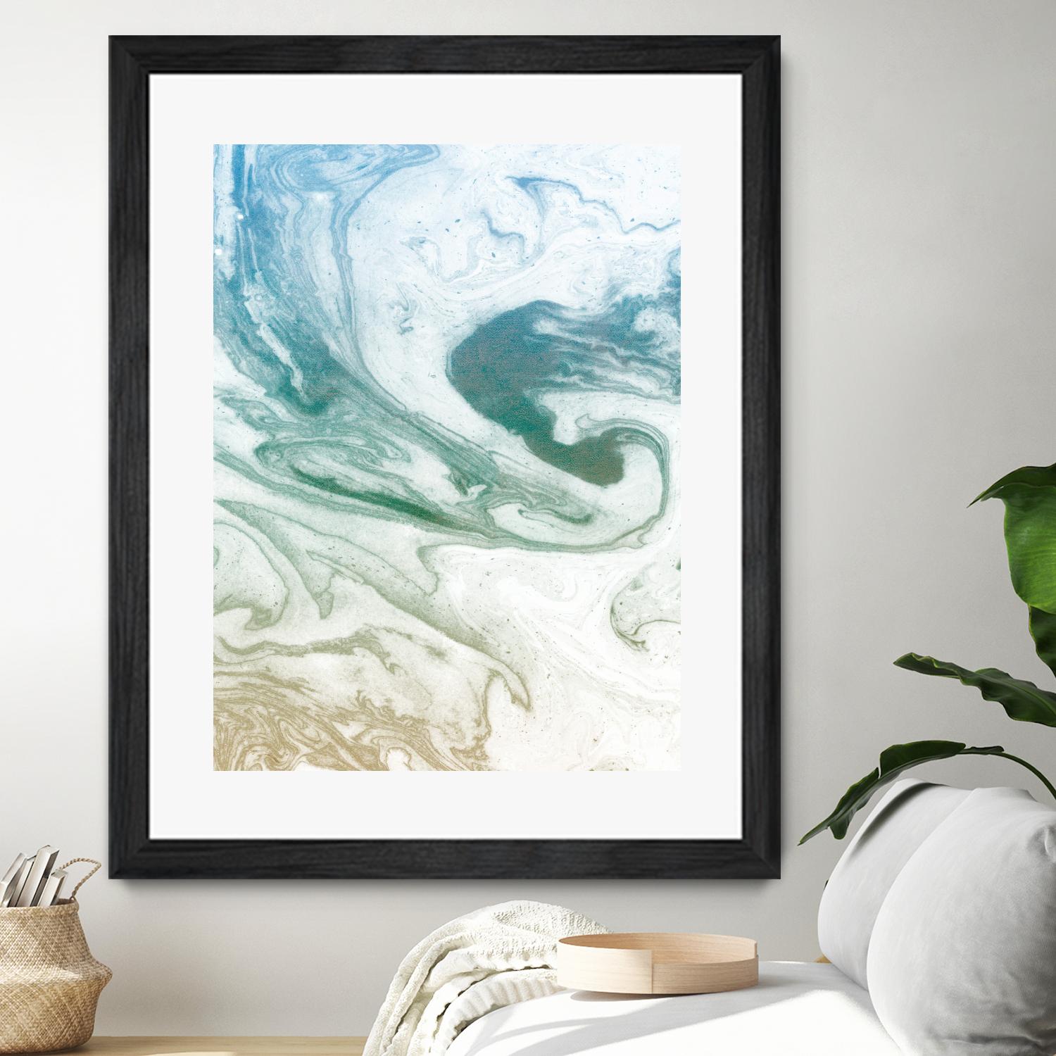 Deep Waves by Susan Bryant on GIANT ART - blue Abstract