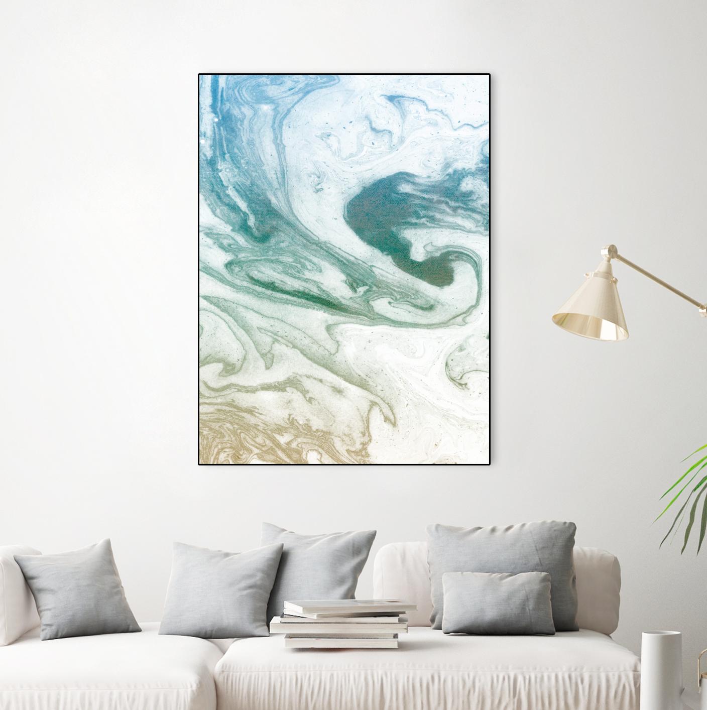 Deep Waves by Susan Bryant on GIANT ART - blue Abstract