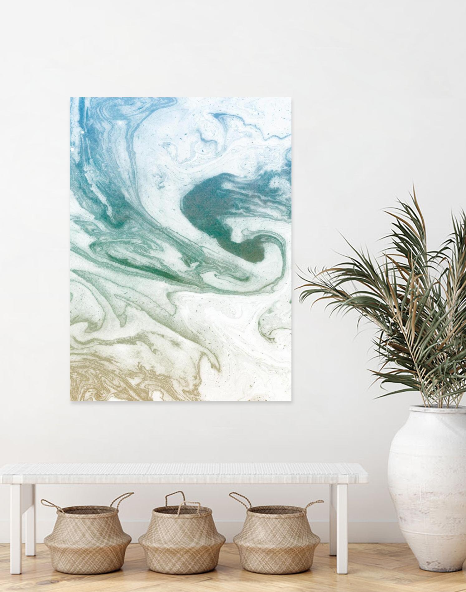 Deep Waves by Susan Bryant on GIANT ART - blue Abstract