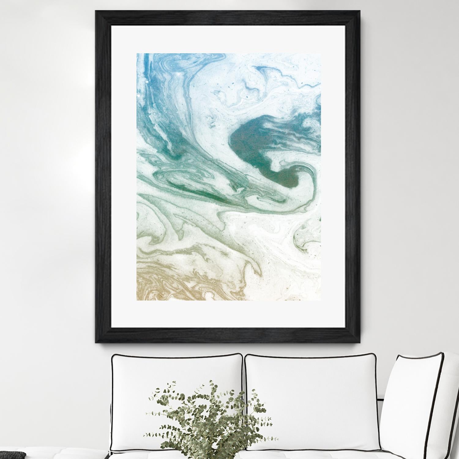 Deep Waves by Susan Bryant on GIANT ART - blue Abstract