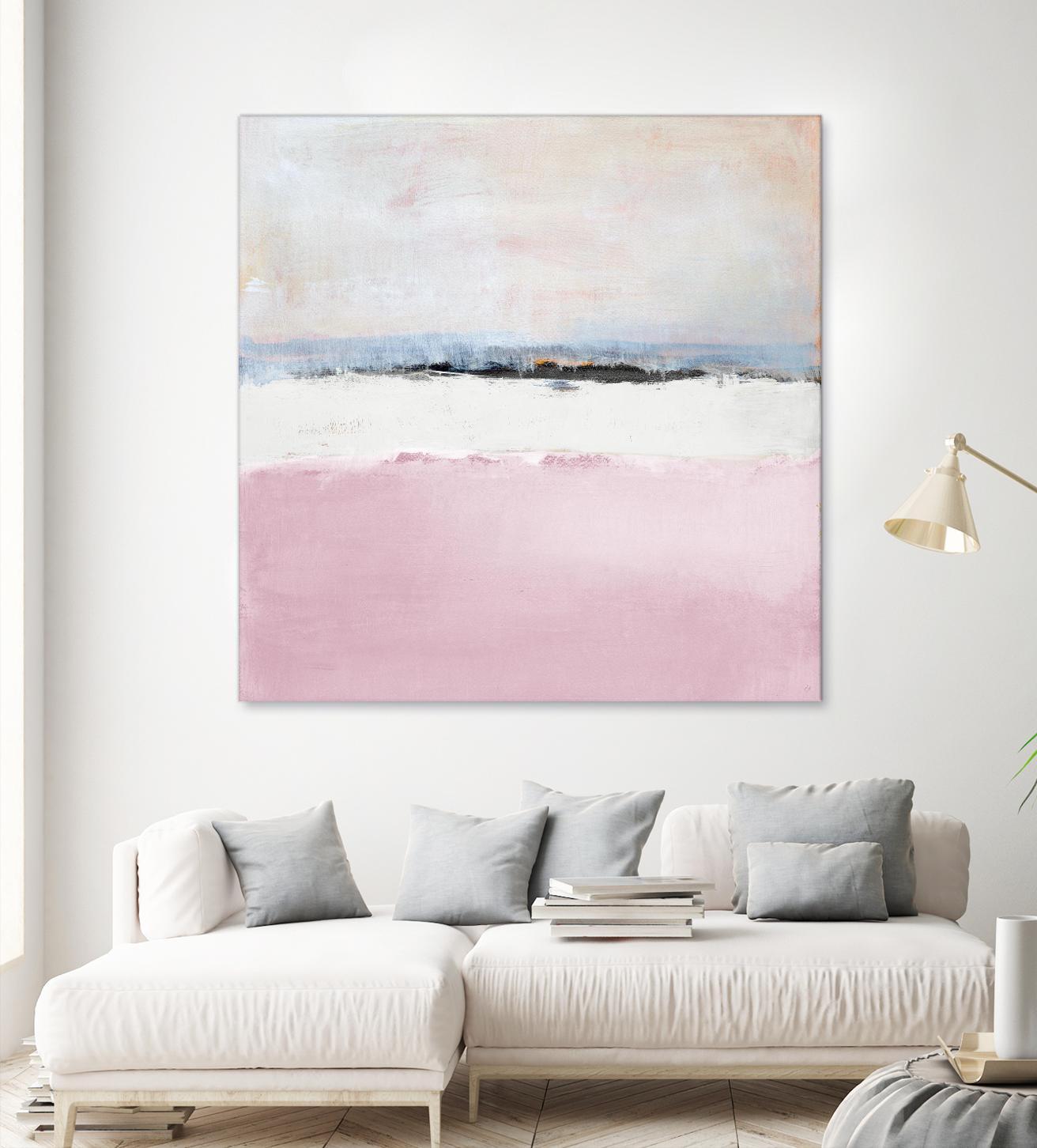 Pink Sea Abstract by Lanie Loreth on GIANT ART - pink abstract costal