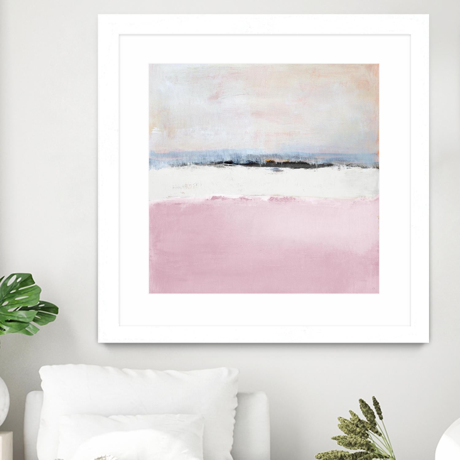 Pink Sea Abstract by Lanie Loreth on GIANT ART - pink abstract costal