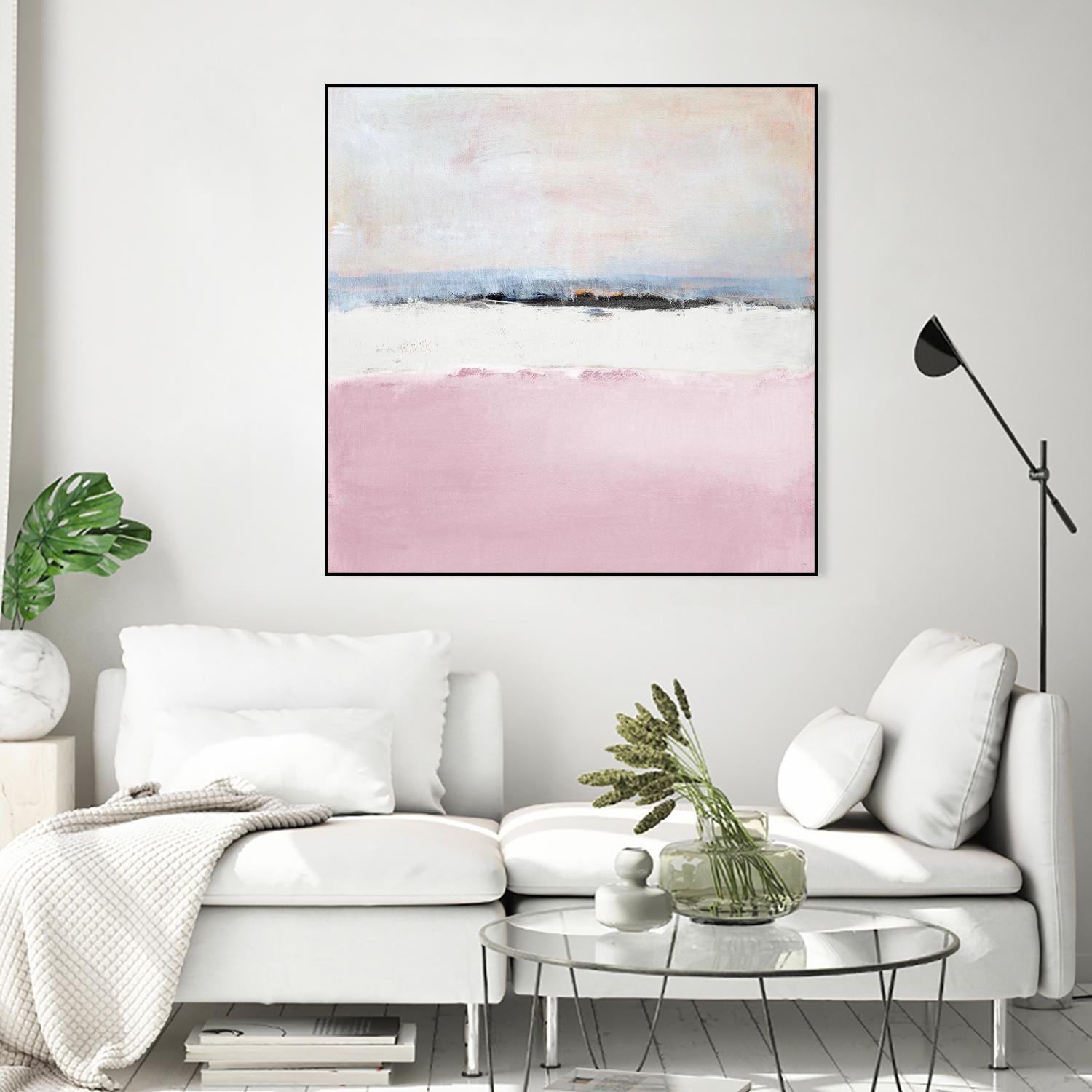 Pink Sea Abstract by Lanie Loreth on GIANT ART - pink abstract costal