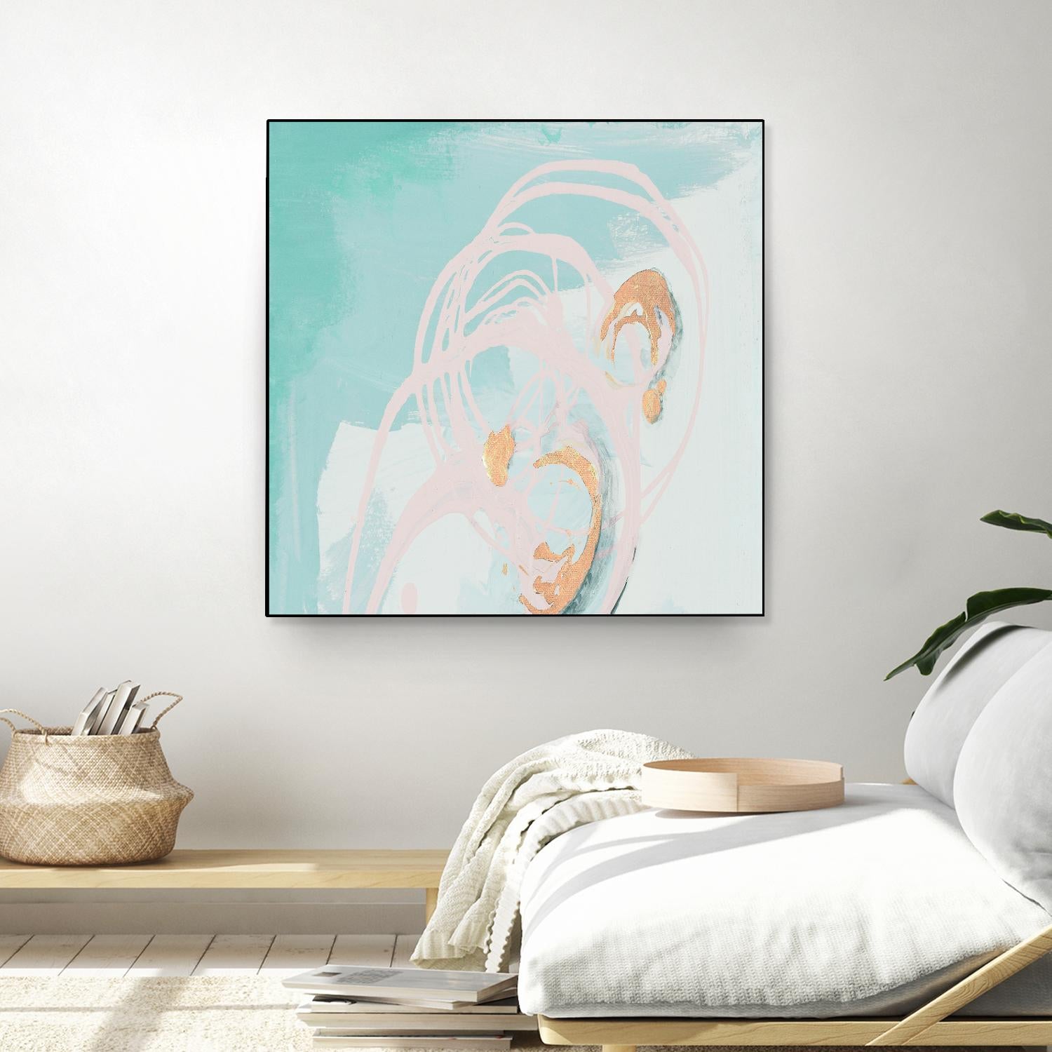 Spring Breeze Pink & Turquoise I by Patricia Pinto on GIANT ART - turquoise abstract