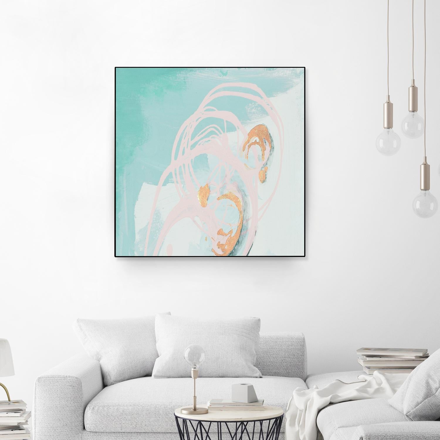 Spring Breeze Pink & Turquoise I by Patricia Pinto on GIANT ART - turquoise abstract