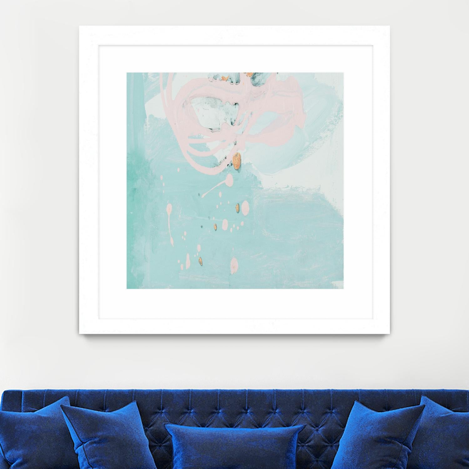 Spring Breeze Pink & Turquoise II by Patricia Pinto on GIANT ART - turquoise Abstract