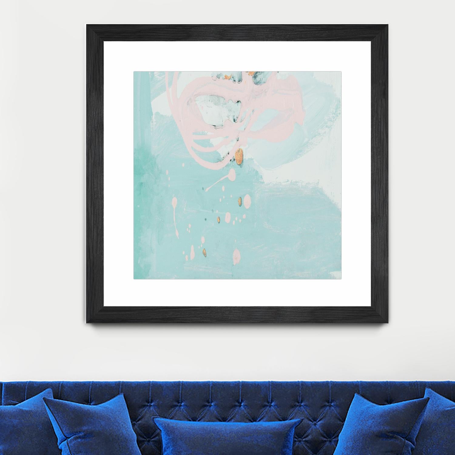 Spring Breeze Pink & Turquoise II by Patricia Pinto on GIANT ART - turquoise Abstract