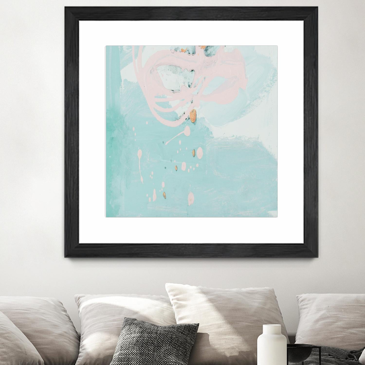 Spring Breeze Pink & Turquoise II by Patricia Pinto on GIANT ART - turquoise Abstract