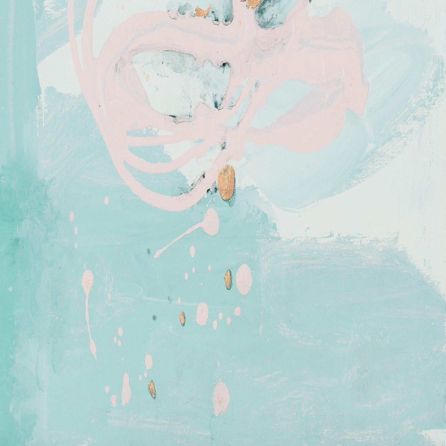 Spring Breeze Pink & Turquoise II by Patricia Pinto on GIANT ART - turquoise Abstract