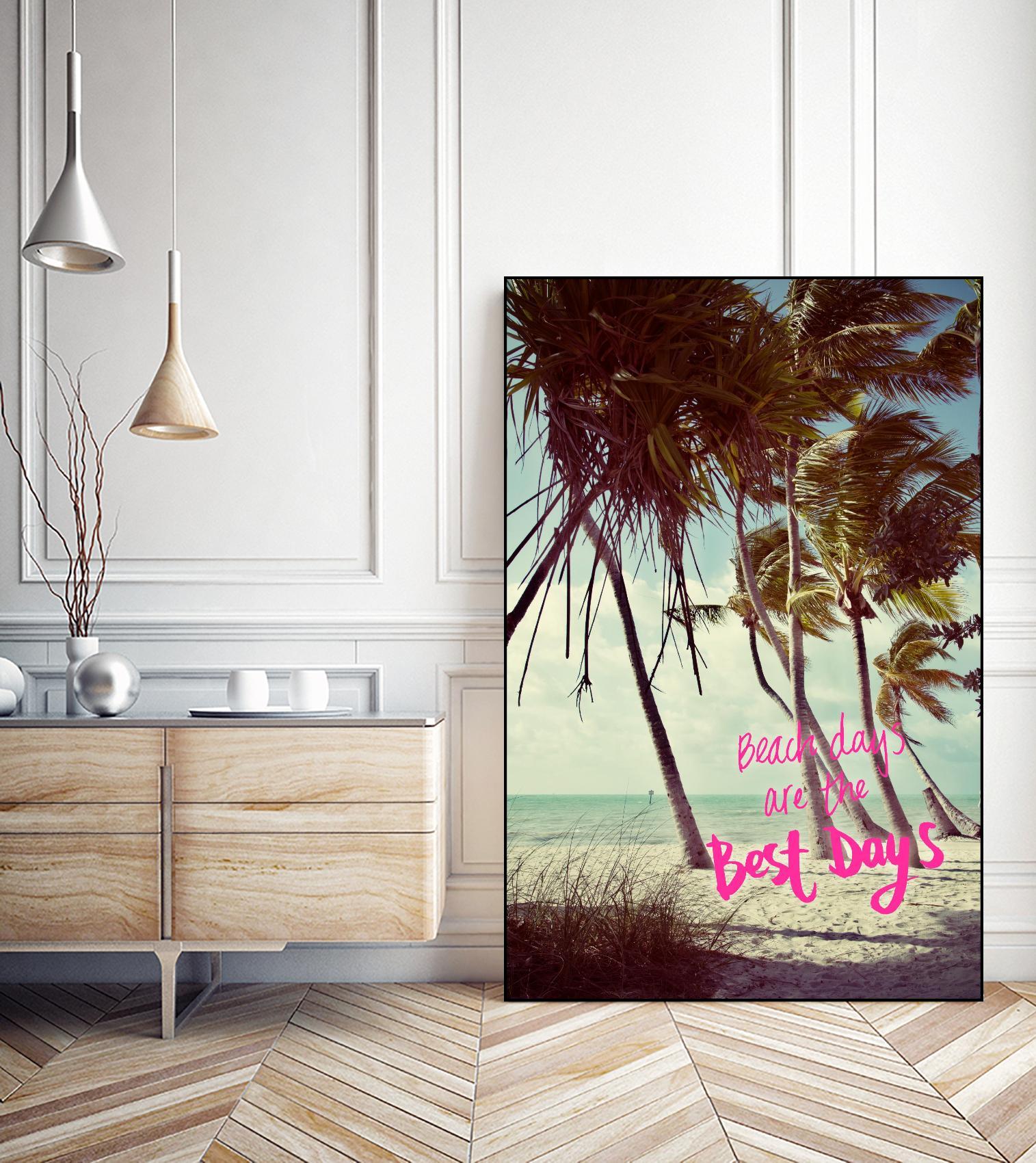 Best Beach Days by Debbie O'dell on GIANT ART - coastal typography