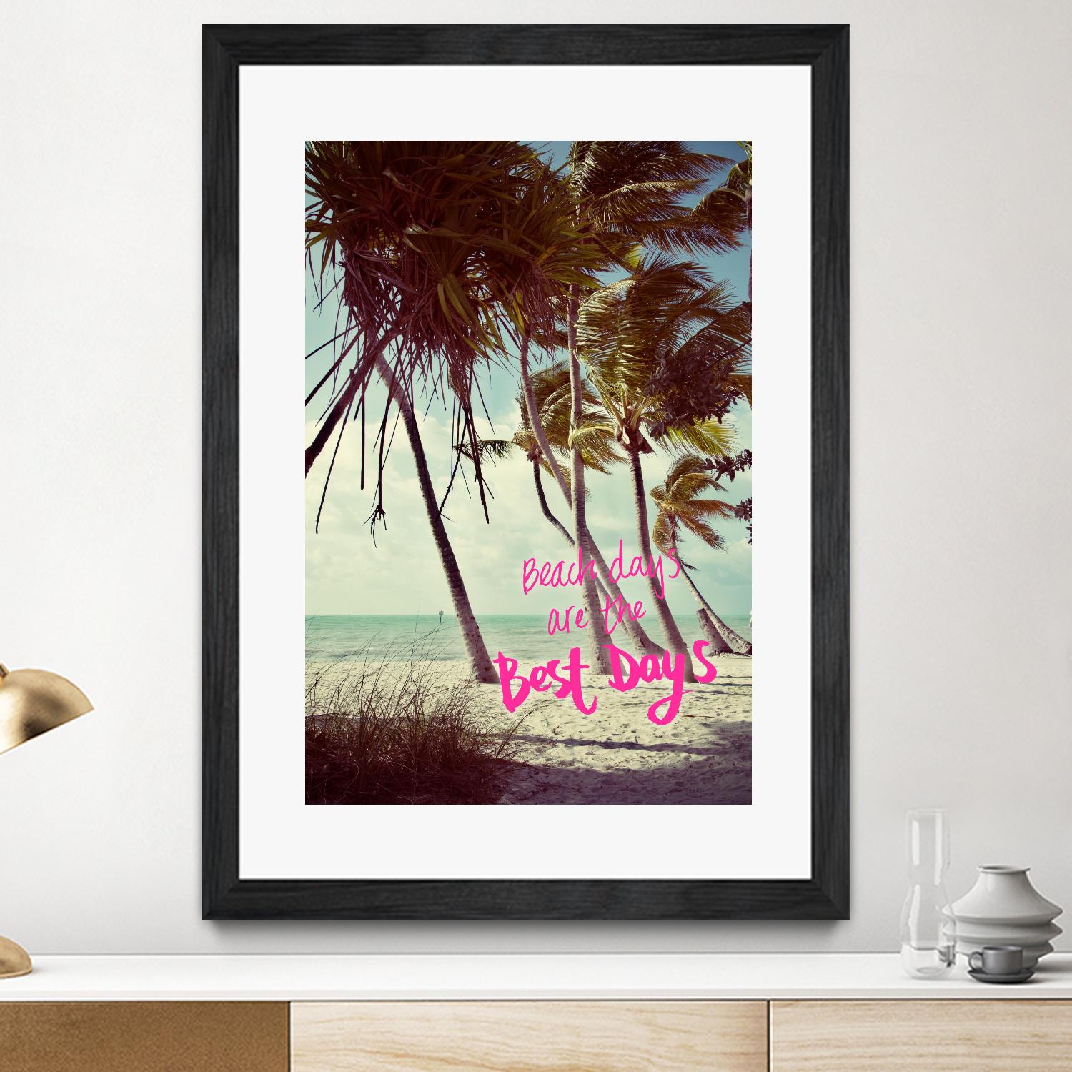 Best Beach Days by Debbie O'dell on GIANT ART - coastal typography