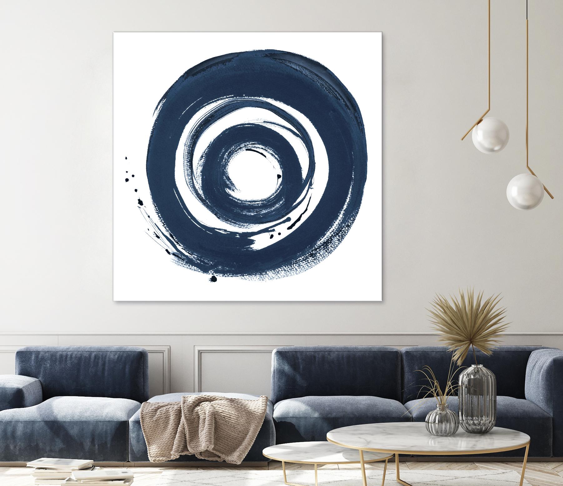 African Navy Circle Abstract by Patricia Pinto on GIANT ART - multi Abstract