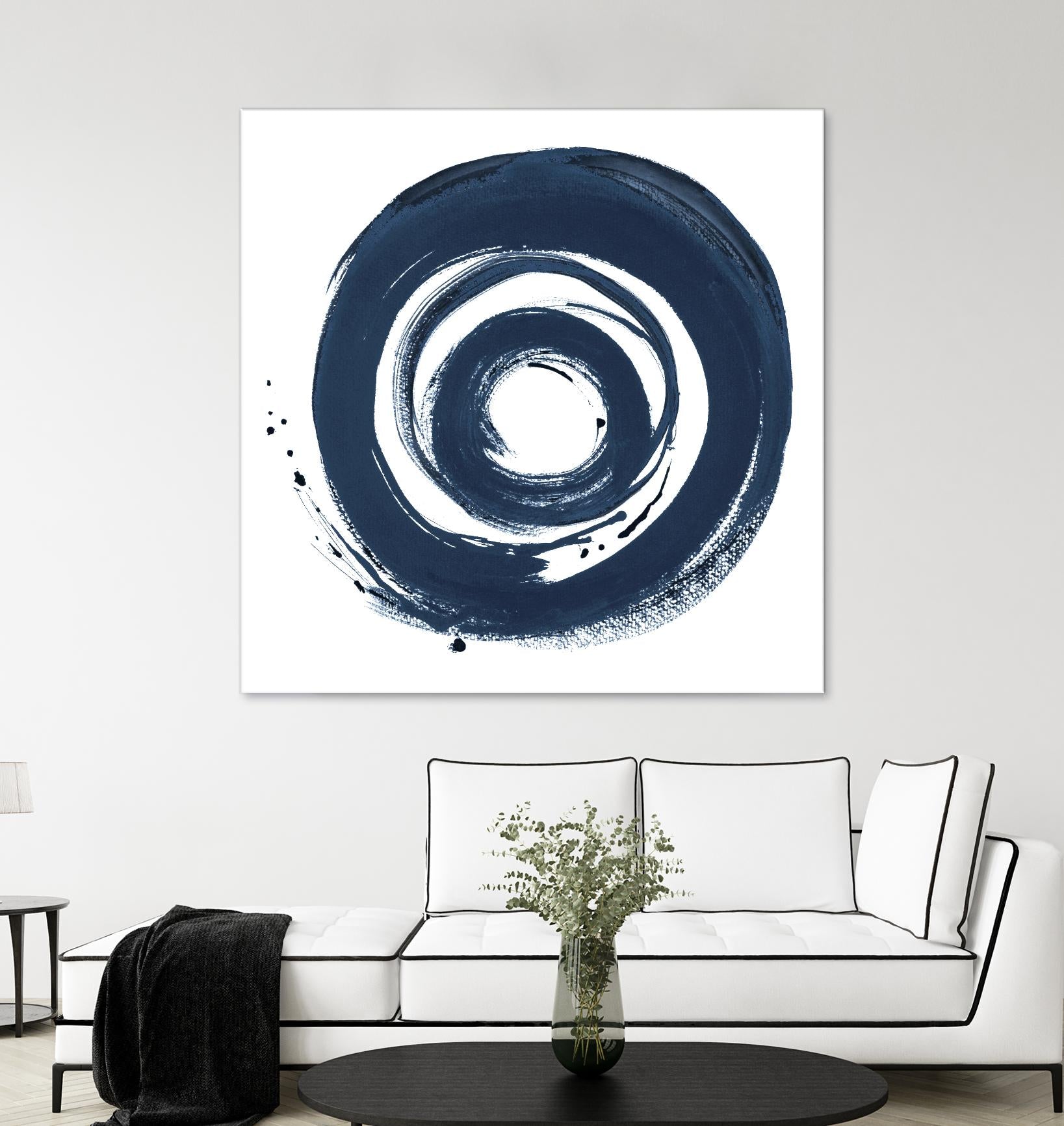 African Navy Circle Abstract by Patricia Pinto on GIANT ART - multi Abstract