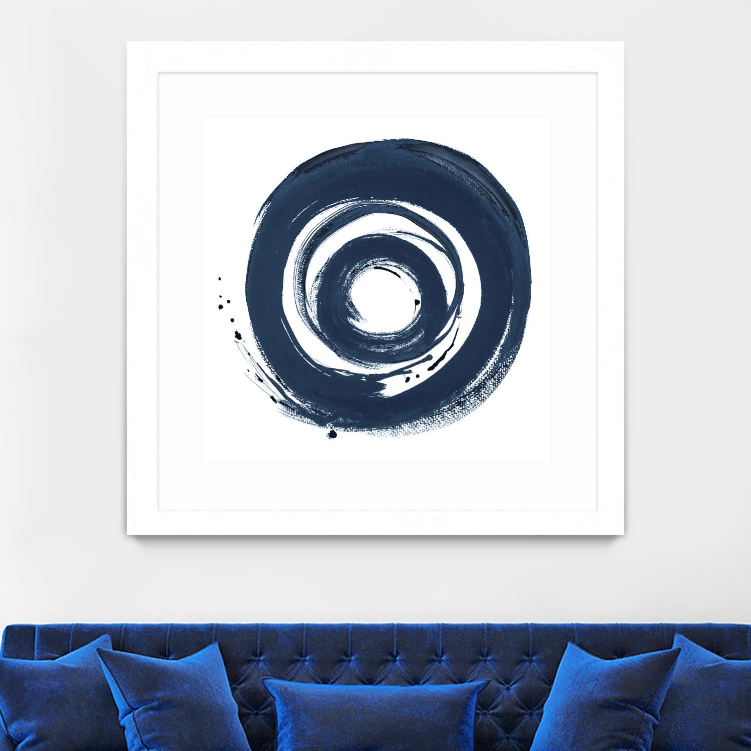 African Navy Circle Abstract by Patricia Pinto on GIANT ART - multi Abstract
