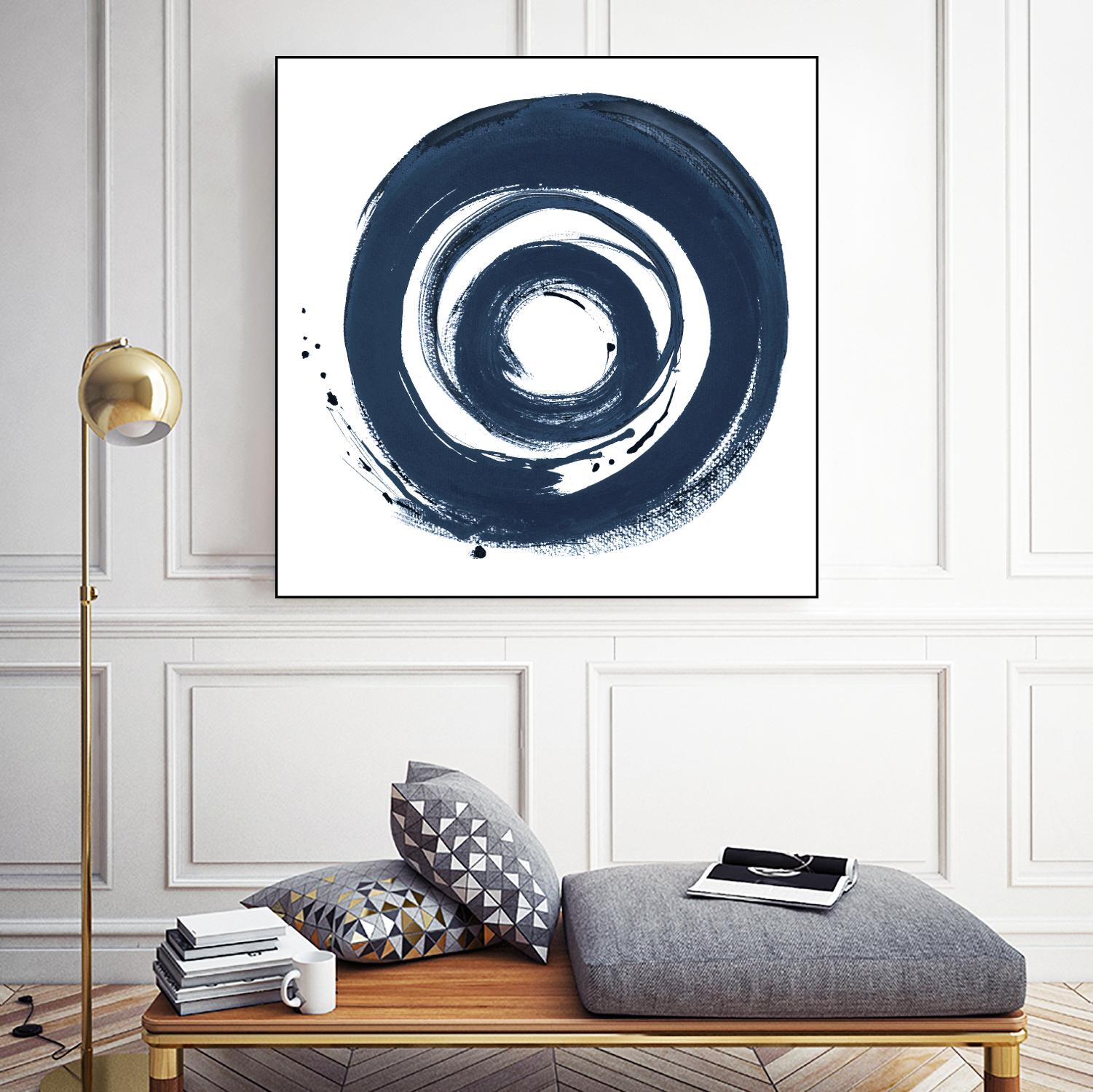 African Navy Circle Abstract by Patricia Pinto on GIANT ART - multi Abstract