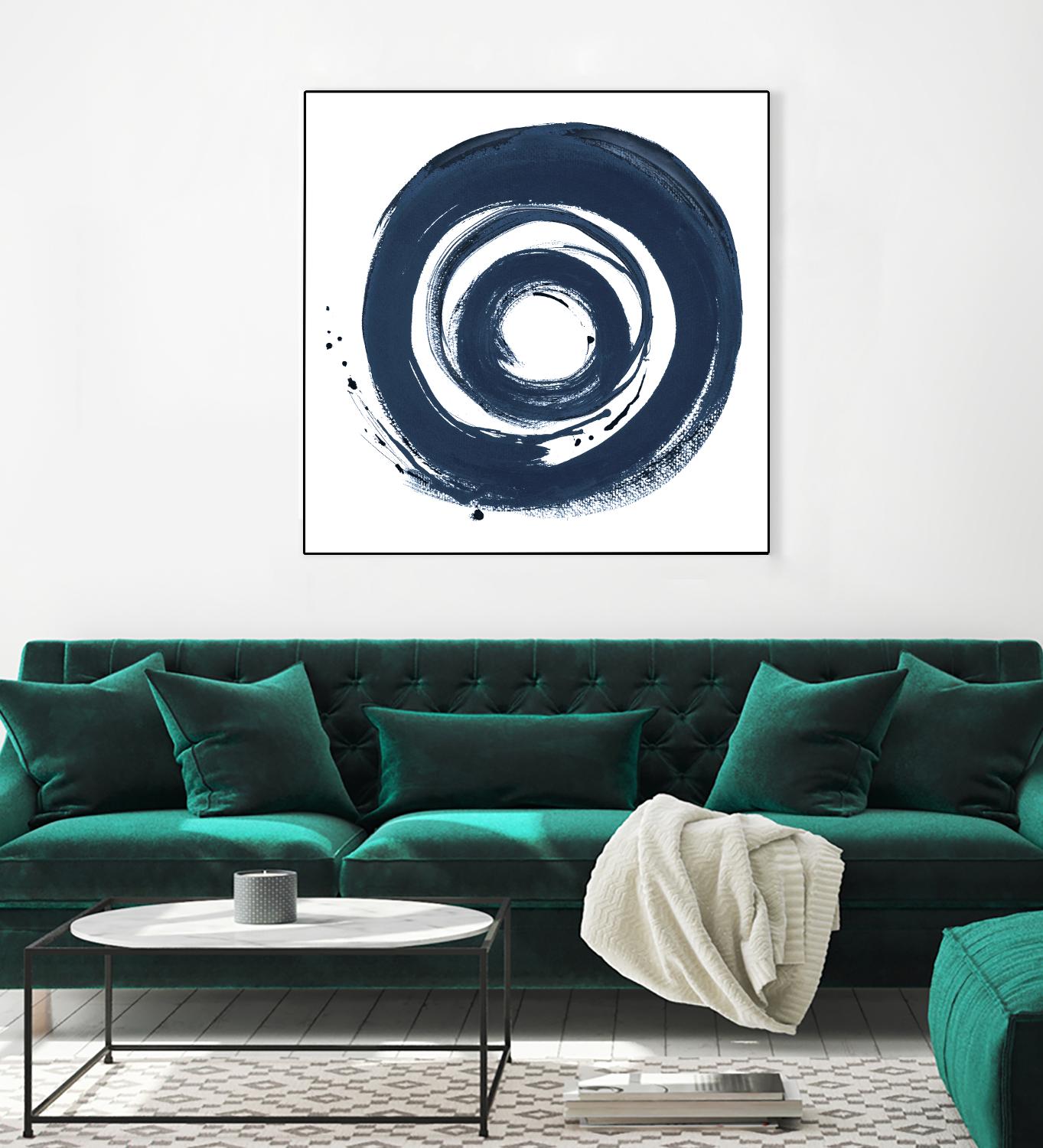 African Navy Circle Abstract by Patricia Pinto on GIANT ART - multi Abstract