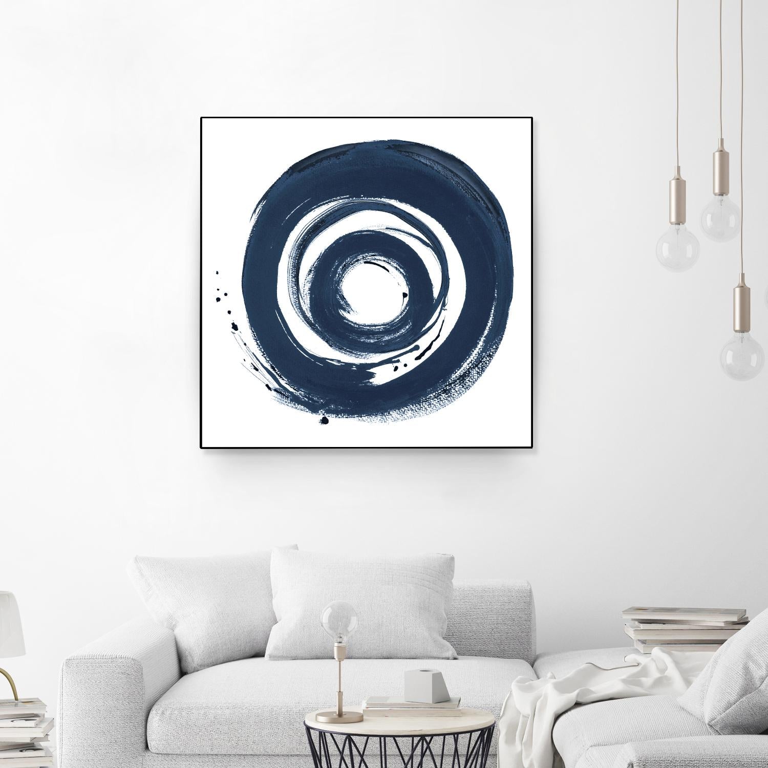 African Navy Circle Abstract by Patricia Pinto on GIANT ART - multi Abstract