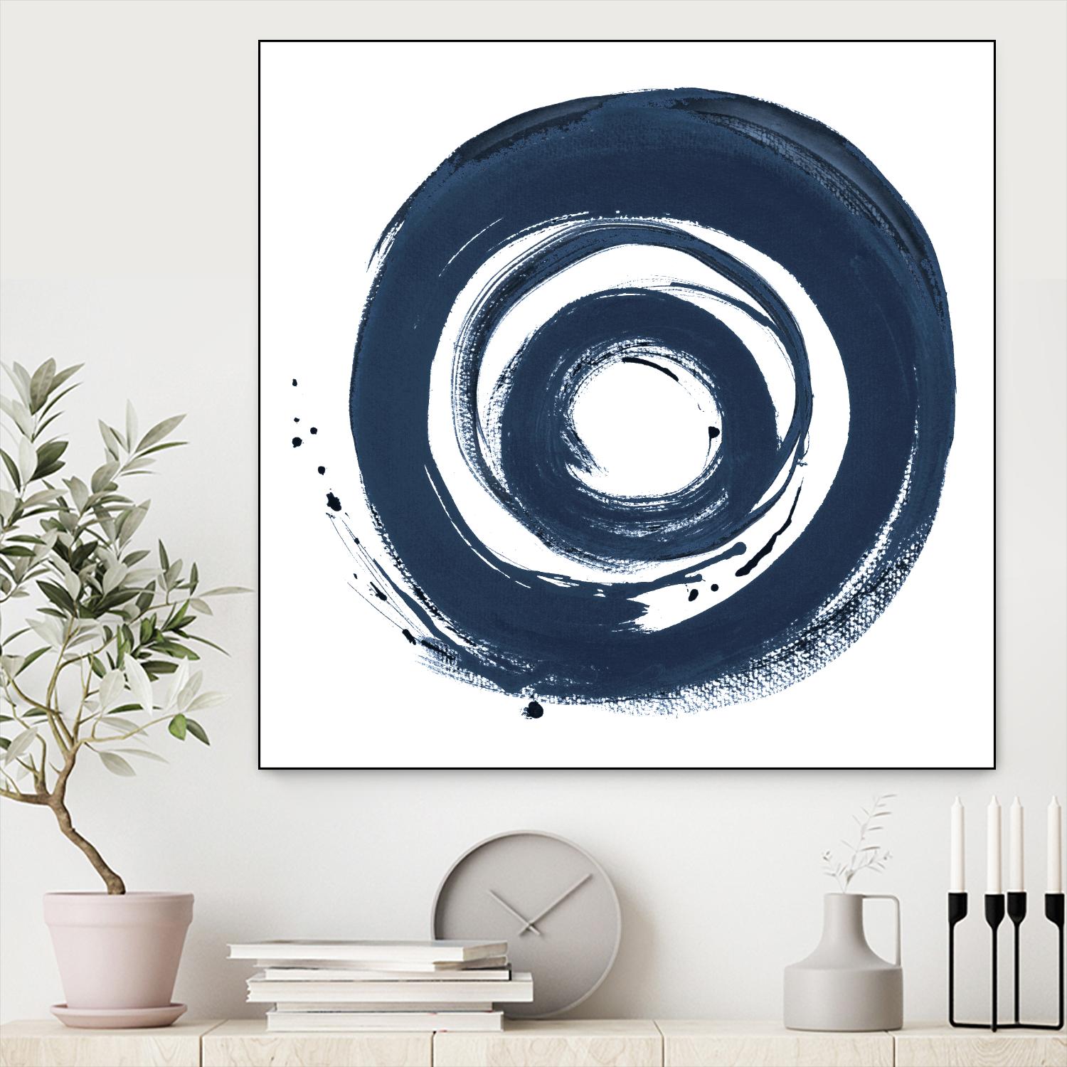 African Navy Circle Abstract by Patricia Pinto on GIANT ART - multi Abstract