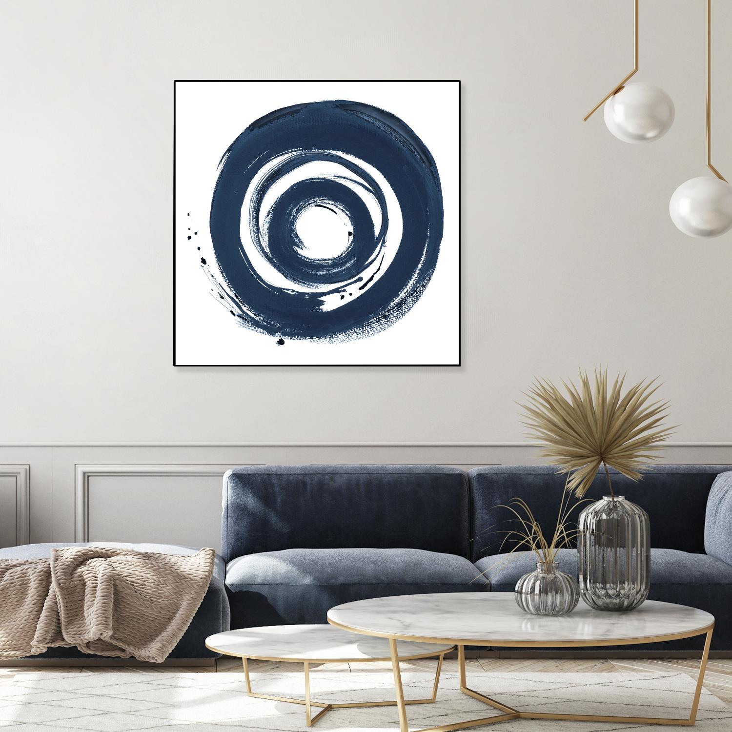 African Navy Circle Abstract by Patricia Pinto on GIANT ART - multi Abstract