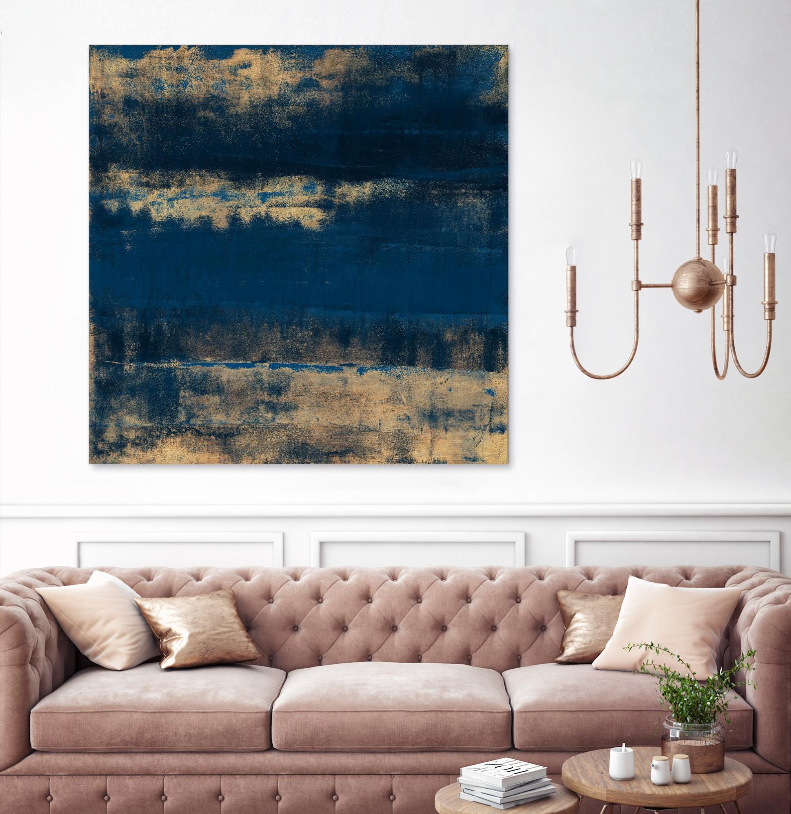 Sea Of Blue And Gold by Lanie Loreth on GIANT ART - abstract