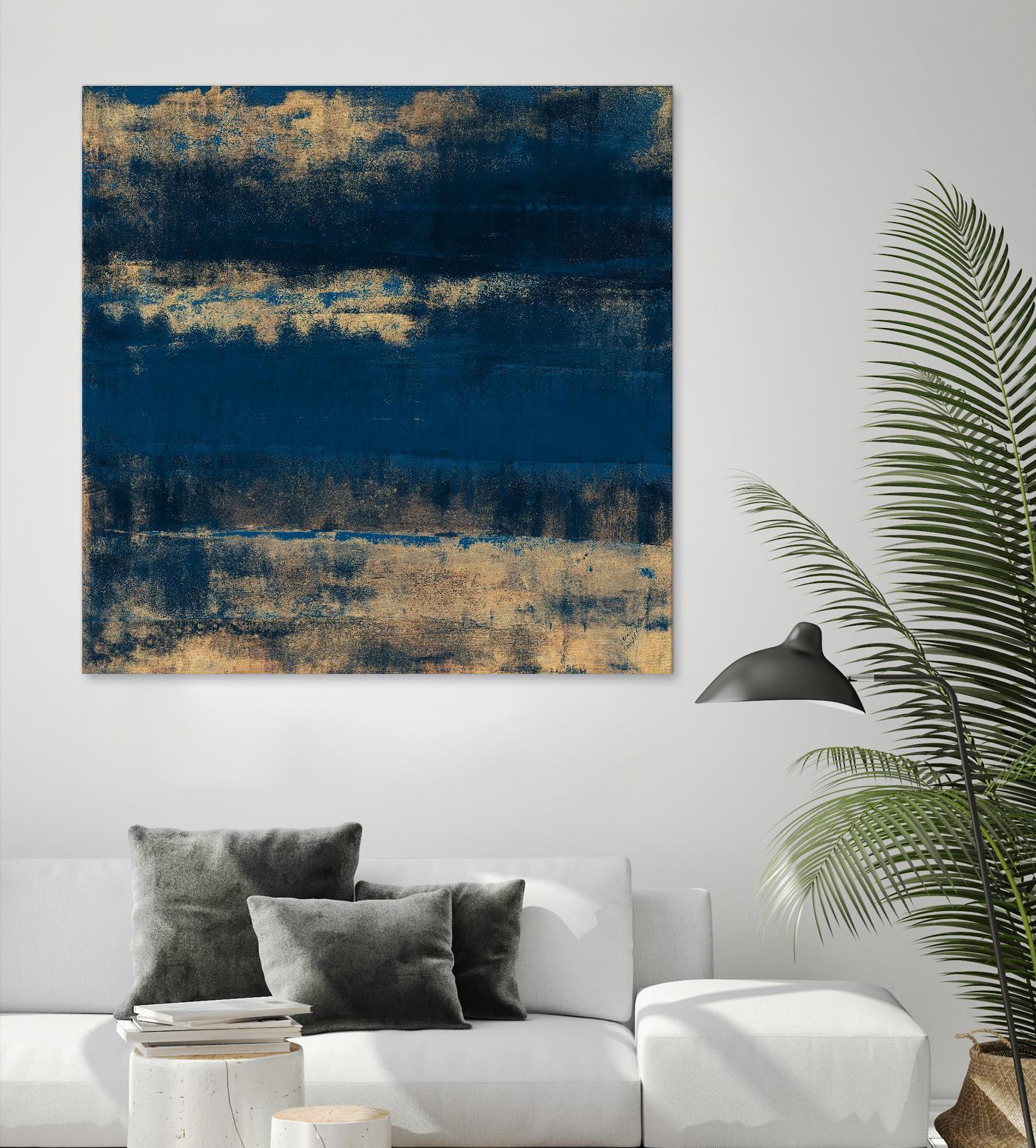Sea Of Blue And Gold by Lanie Loreth on GIANT ART - abstract