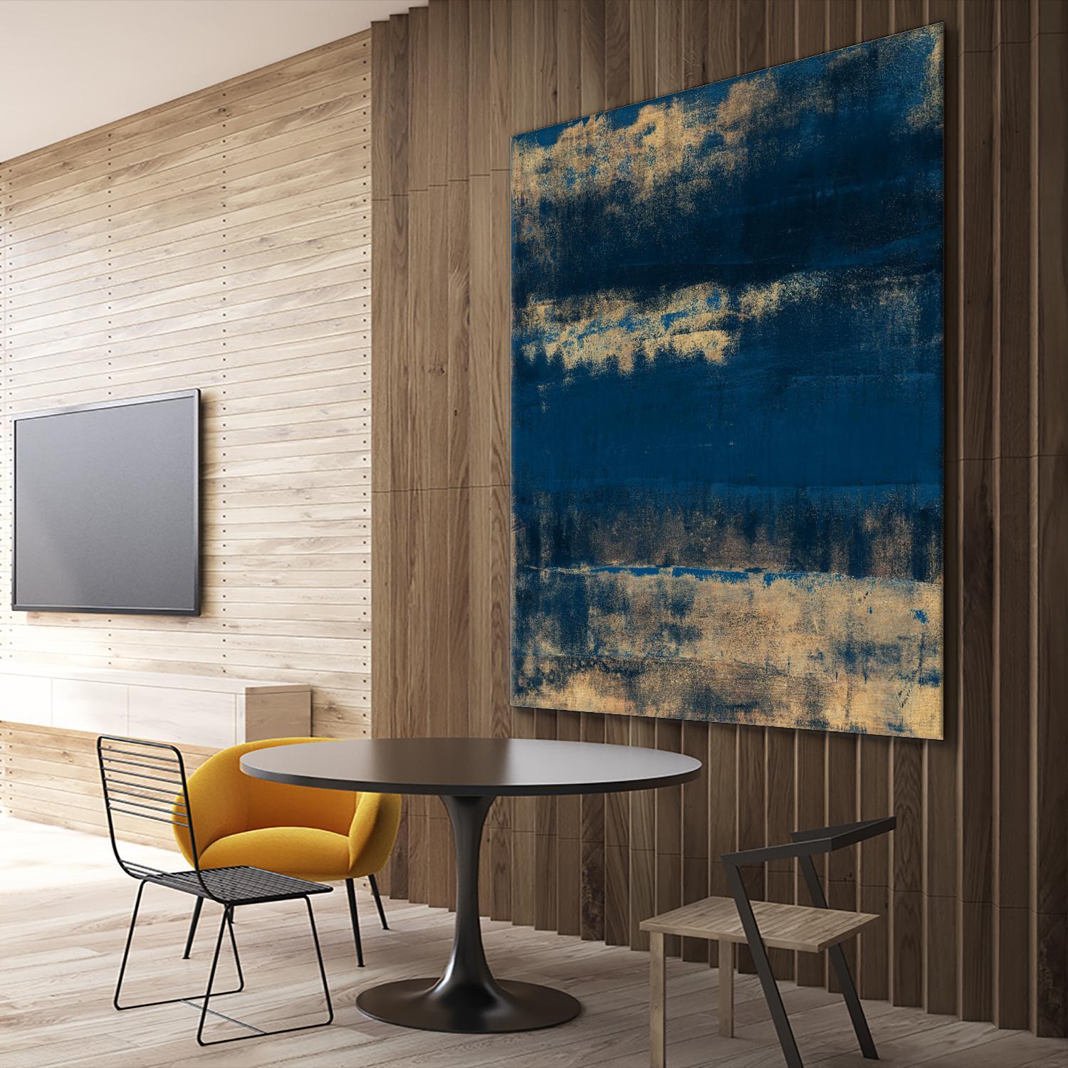 Sea Of Blue And Gold by Lanie Loreth on GIANT ART - abstract