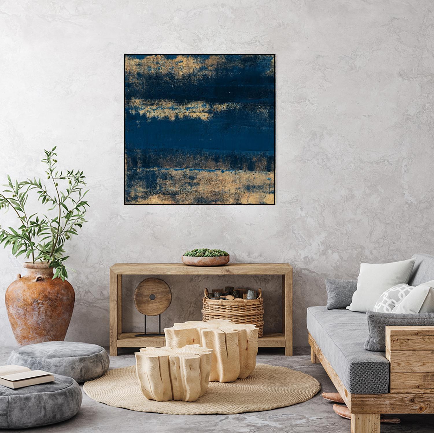 Sea Of Blue And Gold by Lanie Loreth on GIANT ART - abstract