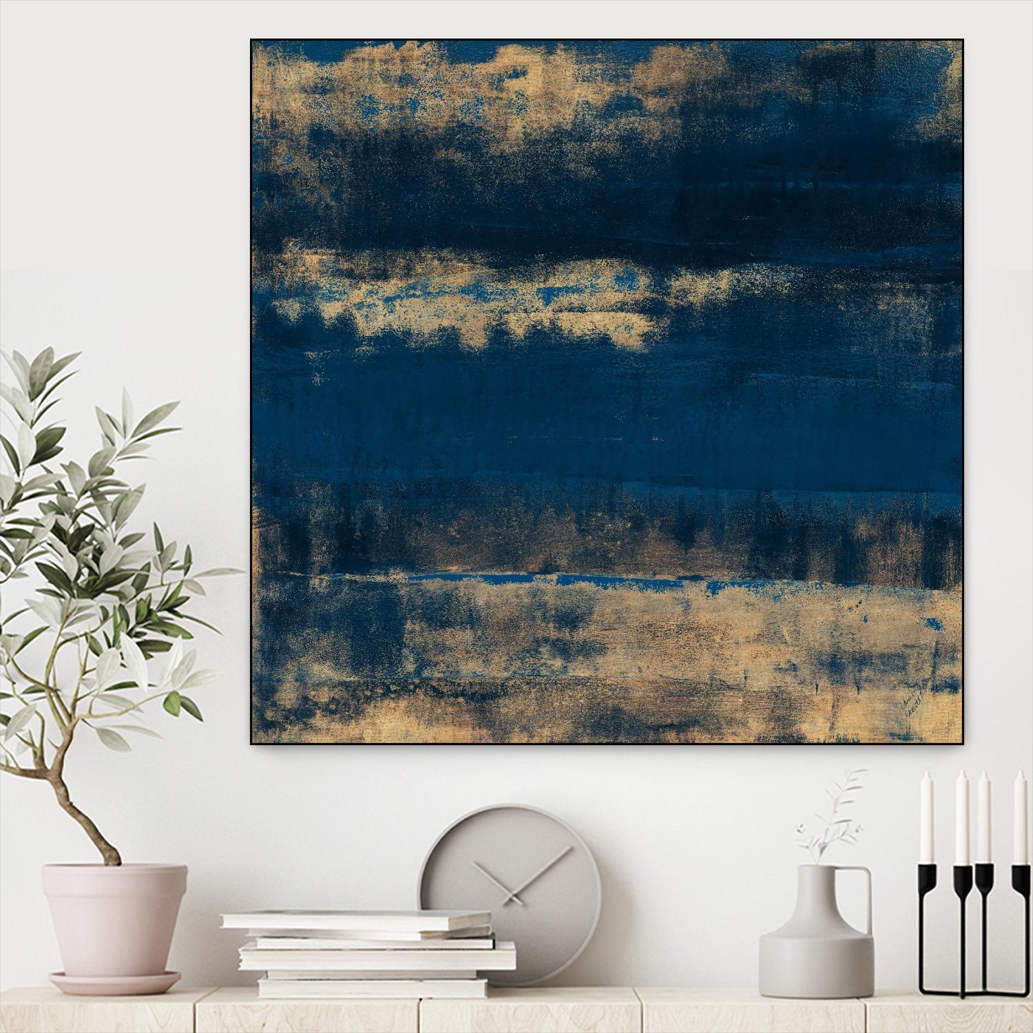 Sea Of Blue And Gold by Lanie Loreth on GIANT ART - abstract