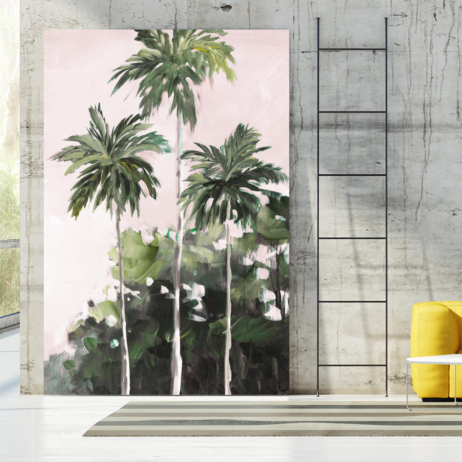 Palms Under A Pink Sky by Jane Slivka on GIANT ART - palms coastal
