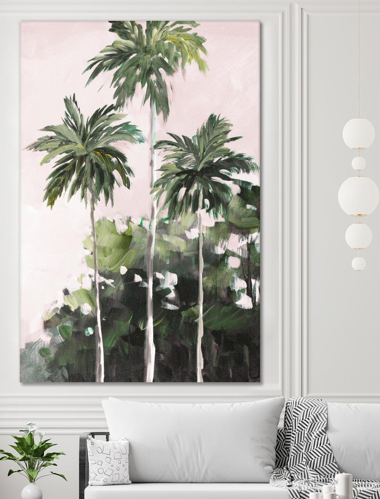 Palms Under A Pink Sky by Jane Slivka on GIANT ART - palms coastal