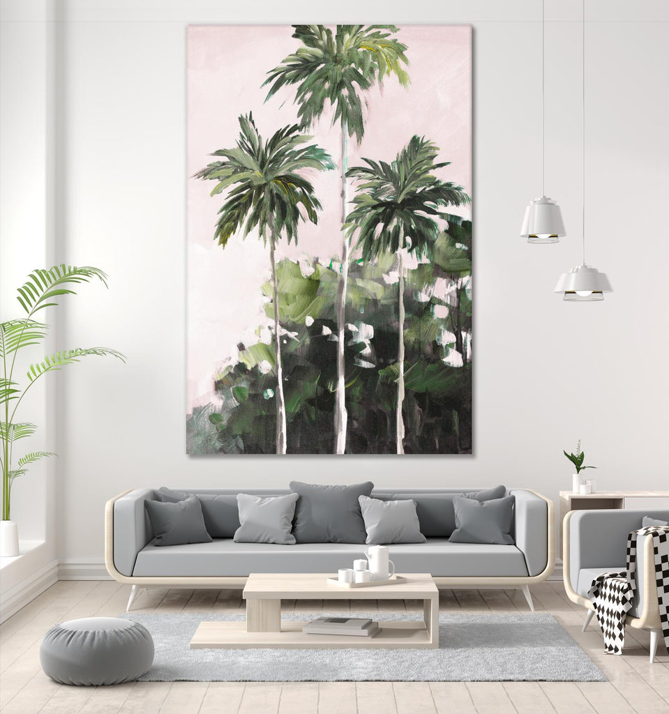 Palms Under A Pink Sky by Jane Slivka on GIANT ART - palms coastal