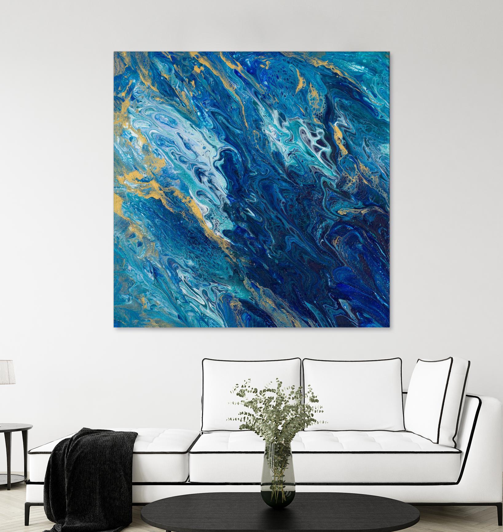Blue Marble by Tiffany Hakimipour on GIANT ART - abstract