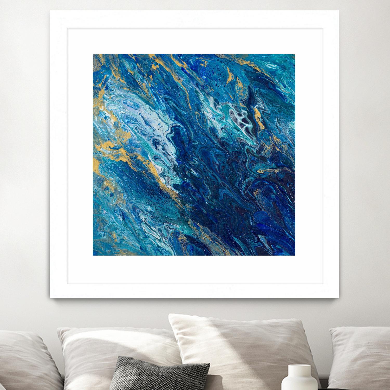 Blue Marble by Tiffany Hakimipour on GIANT ART - abstract