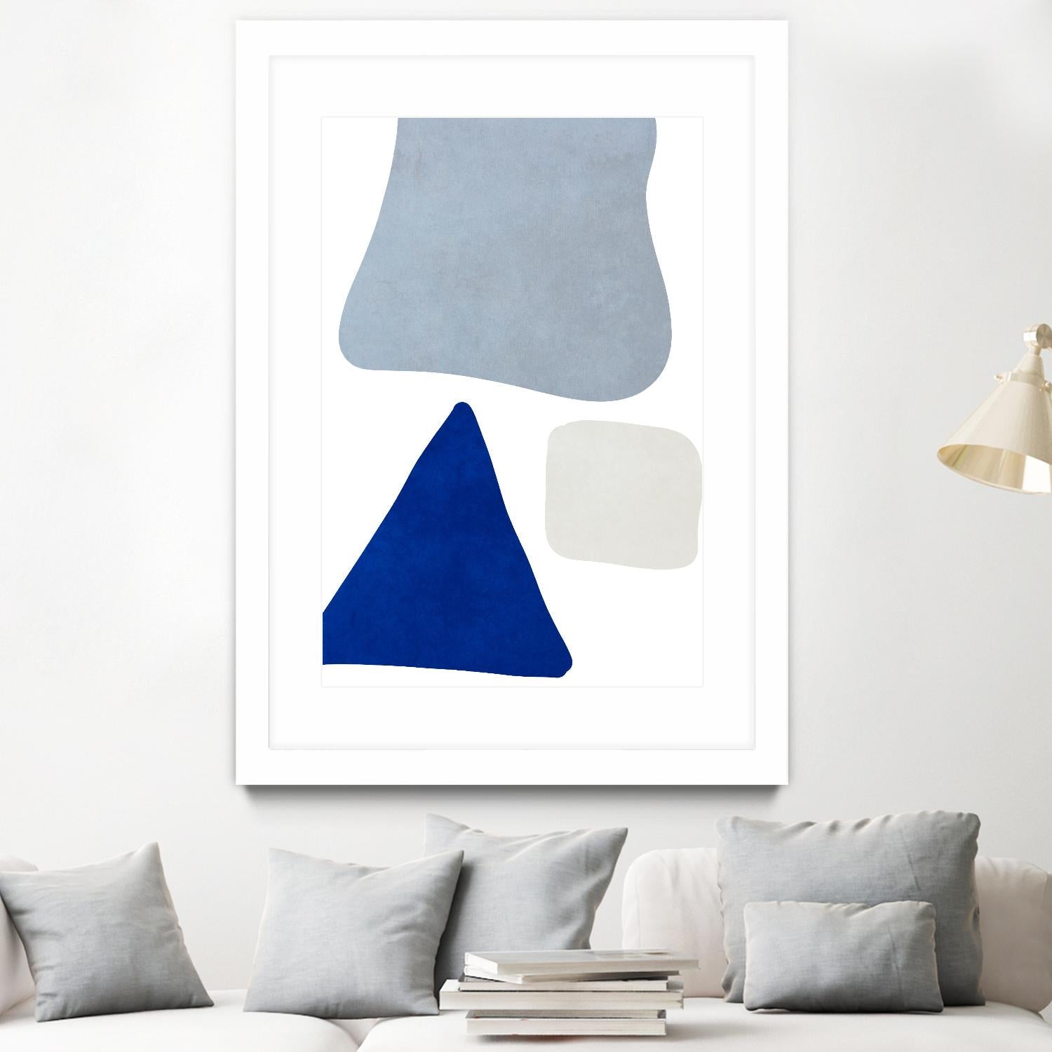Blue Simple Shapes I by Sd Graphics Studio on GIANT ART - abstract
