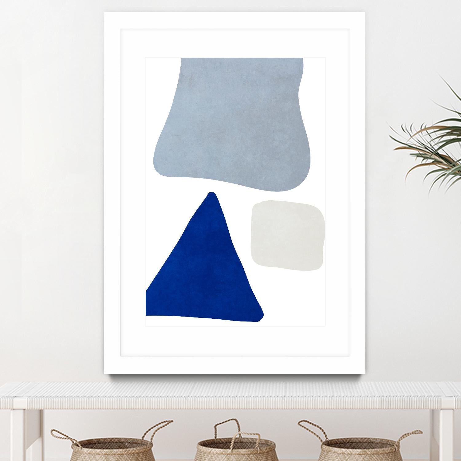 Blue Simple Shapes I by Sd Graphics Studio on GIANT ART - abstract
