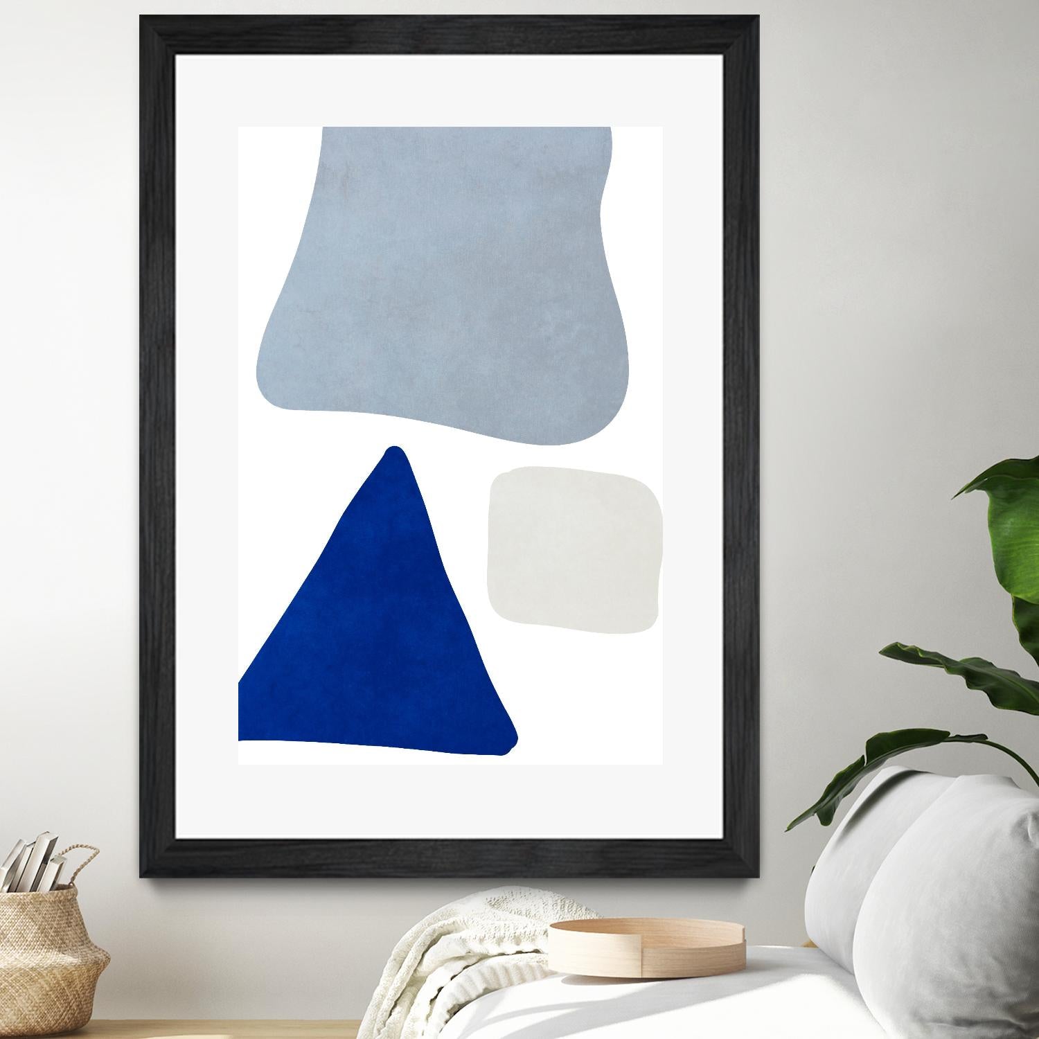 Blue Simple Shapes I by Sd Graphics Studio on GIANT ART - abstract