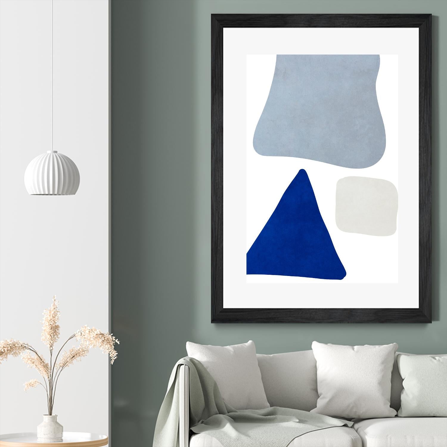 Blue Simple Shapes I by Sd Graphics Studio on GIANT ART - abstract