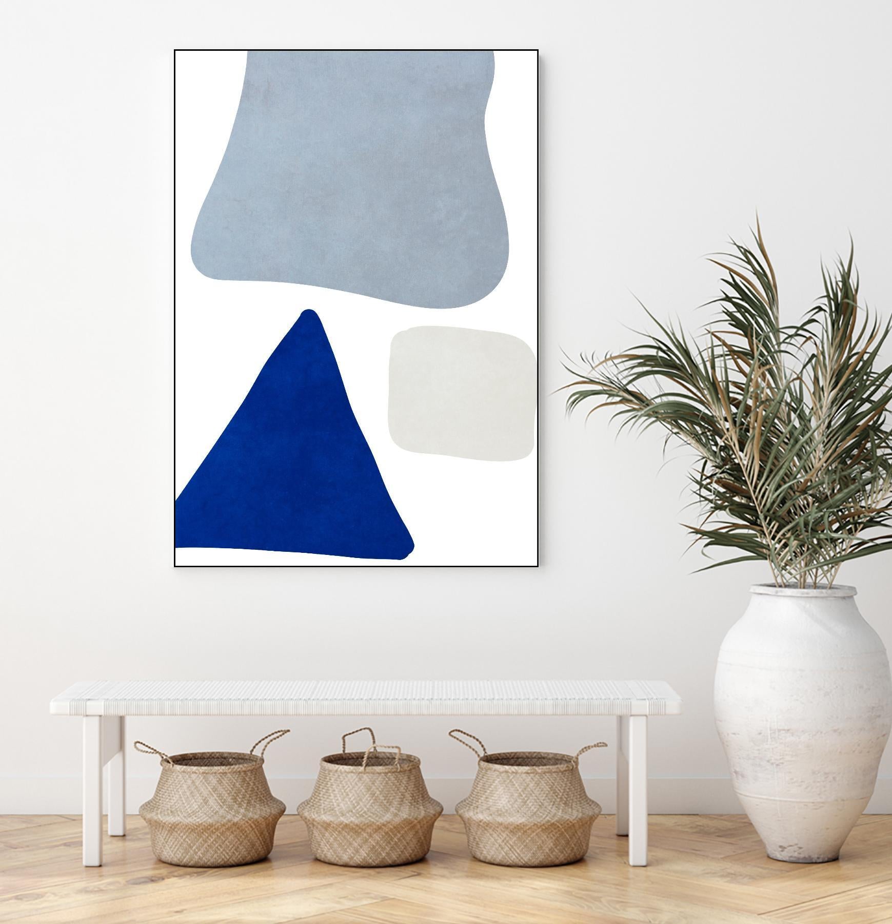 Blue Simple Shapes I by Sd Graphics Studio on GIANT ART - abstract