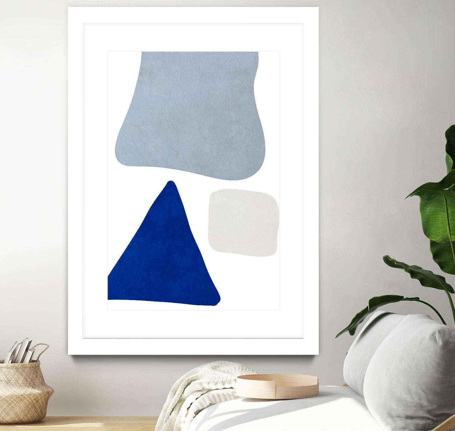 Blue Simple Shapes I by Sd Graphics Studio on GIANT ART - abstract