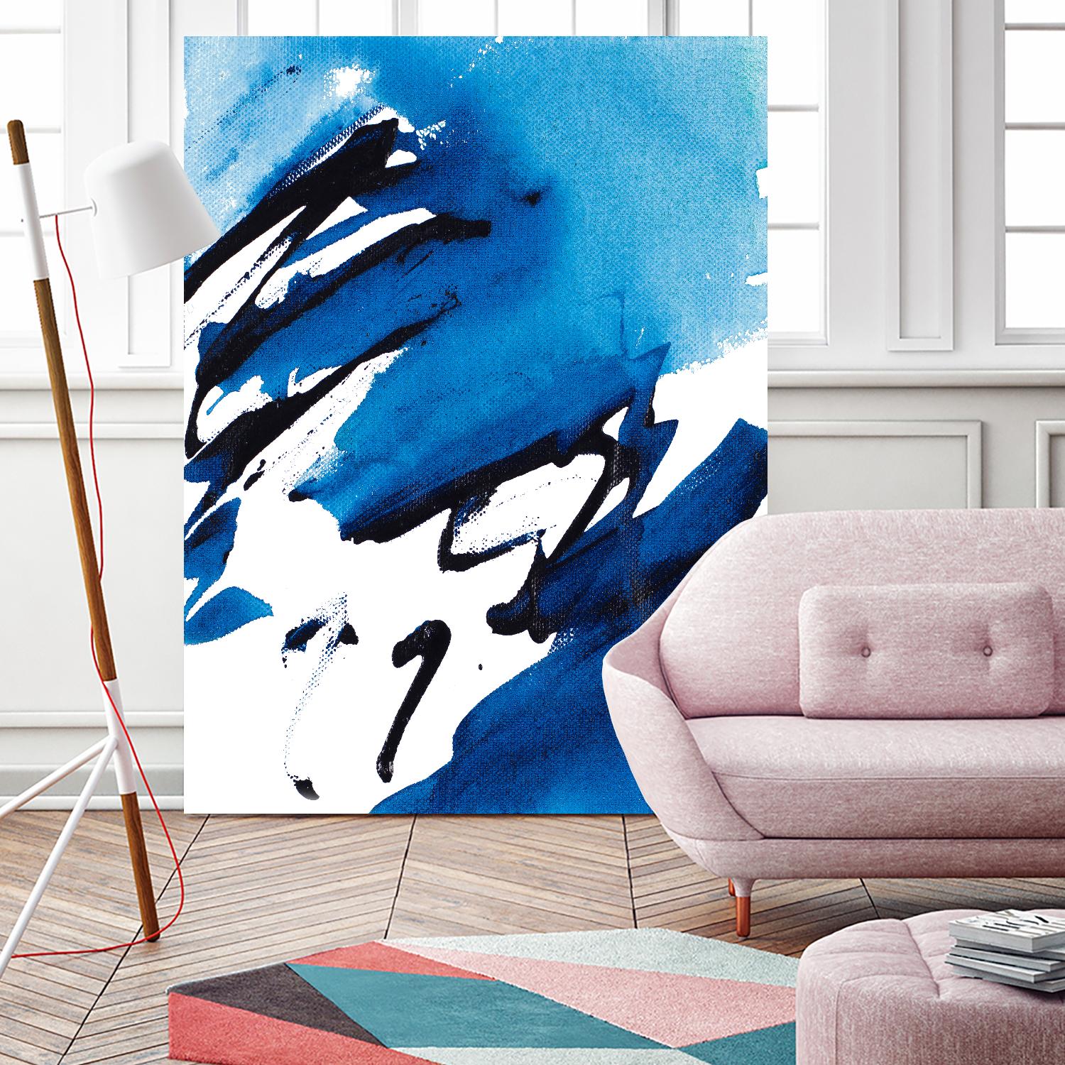 No Time Like the Present I by Lanie Loreth on GIANT ART - blue Abstract