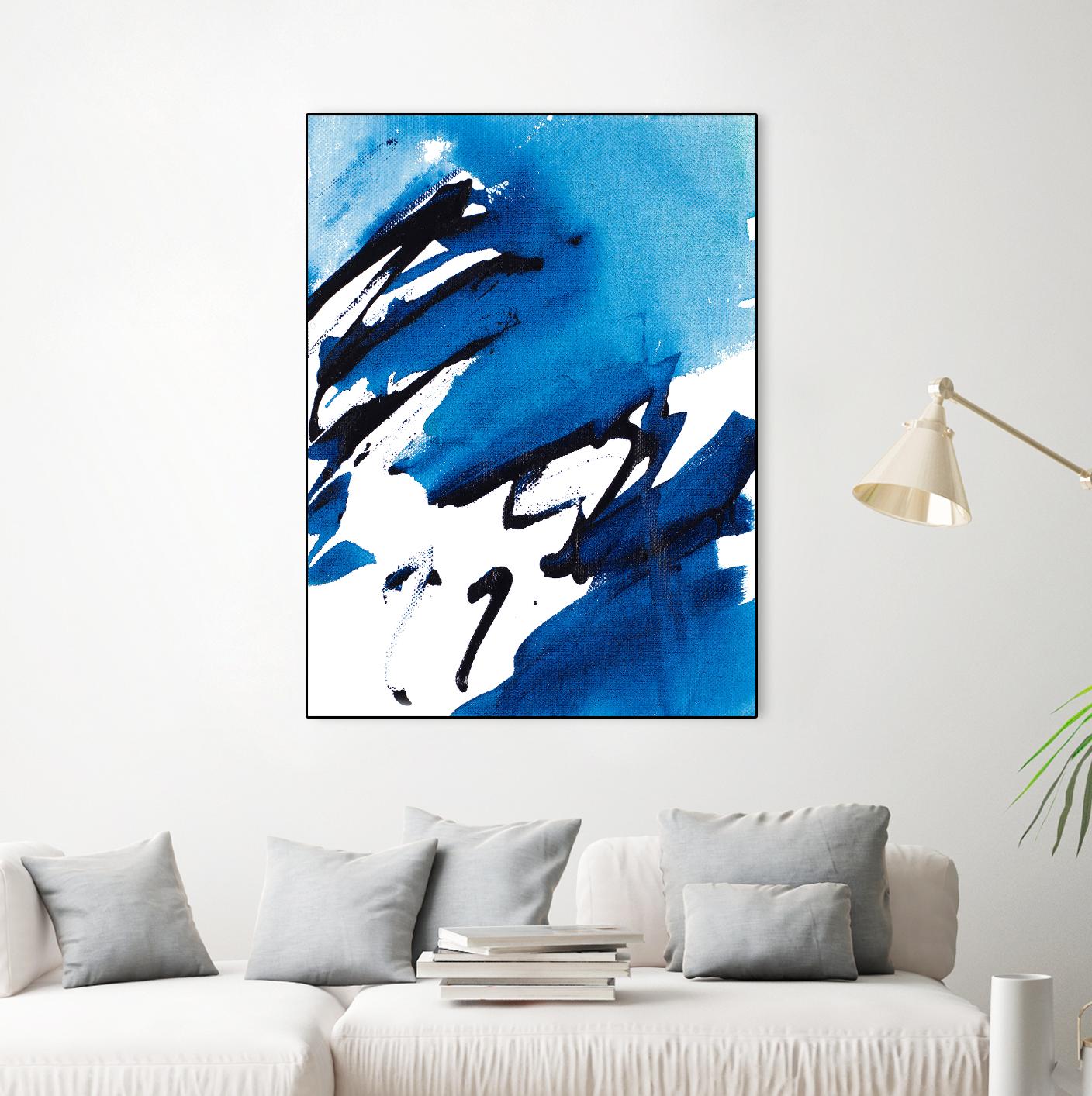 No Time Like the Present I by Lanie Loreth on GIANT ART - blue Abstract