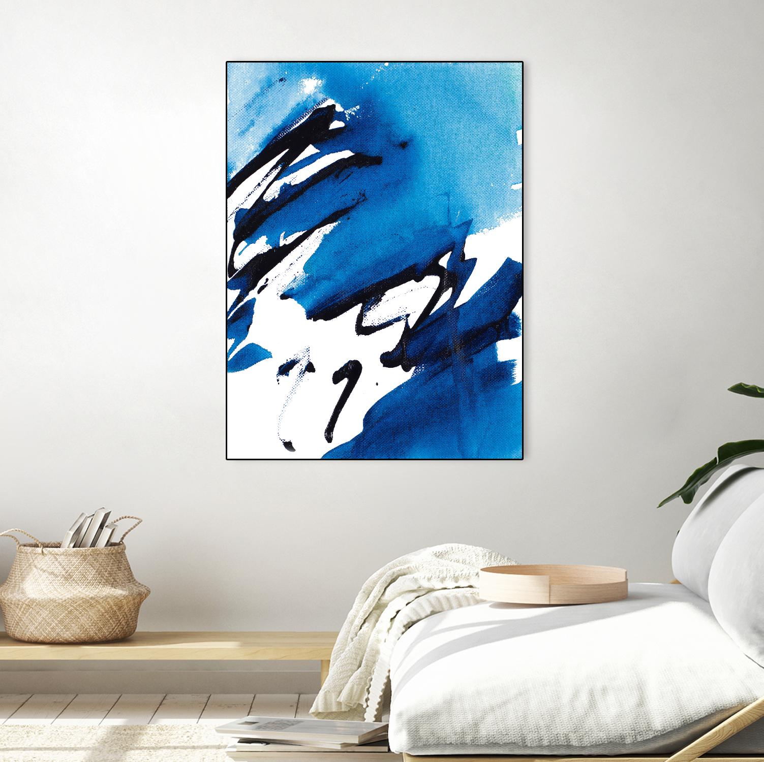 No Time Like the Present I by Lanie Loreth on GIANT ART - blue Abstract