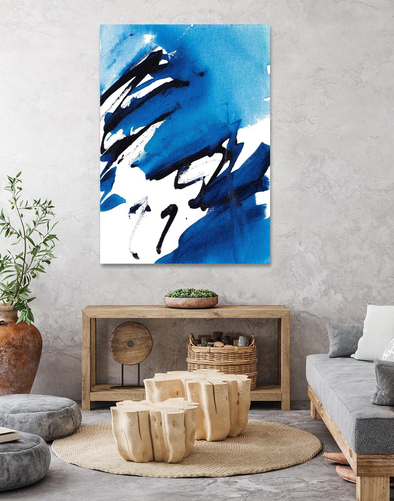 No Time Like the Present I by Lanie Loreth on GIANT ART - blue Abstract