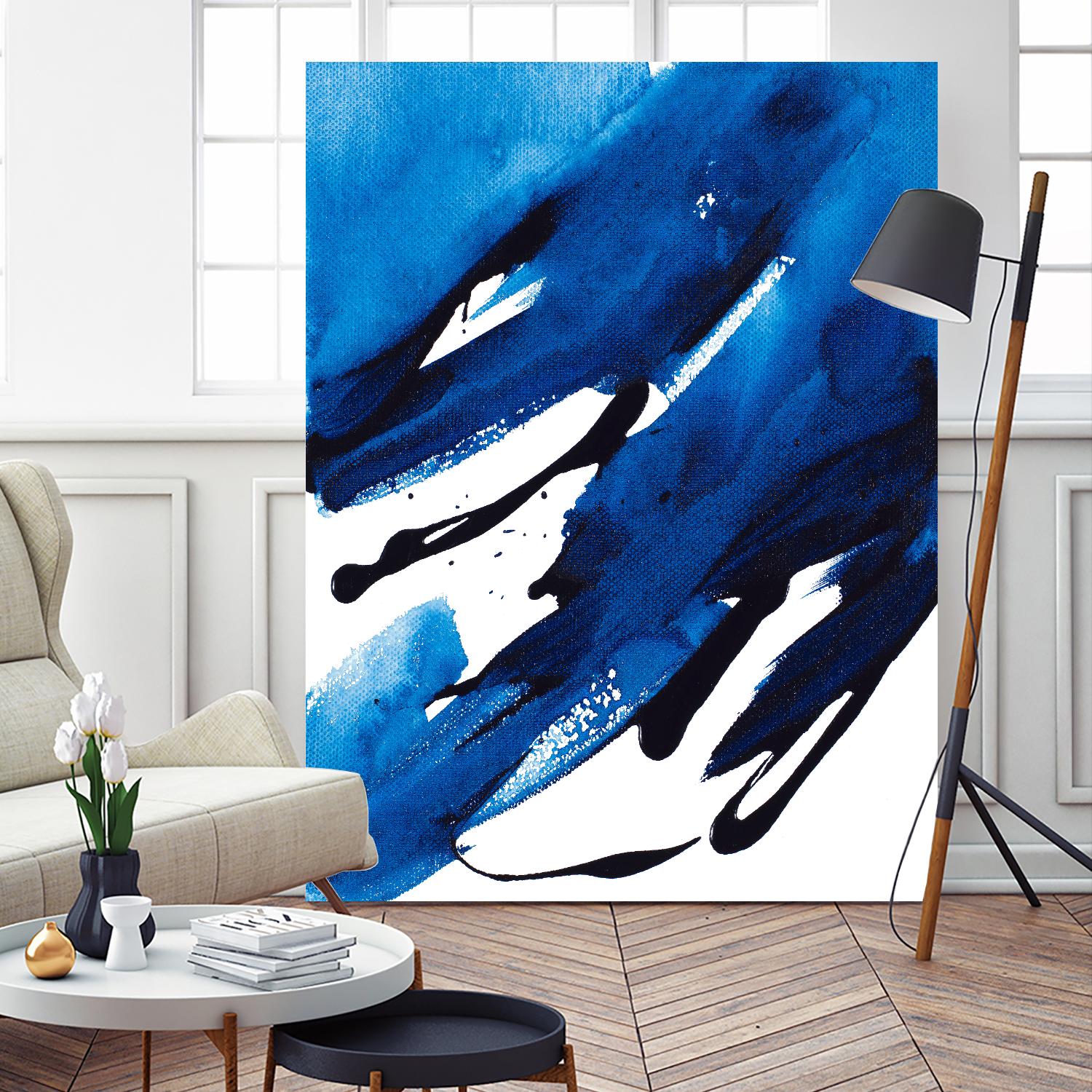 No Time Like the Present II by Lanie Loreth on GIANT ART - blue Abstract